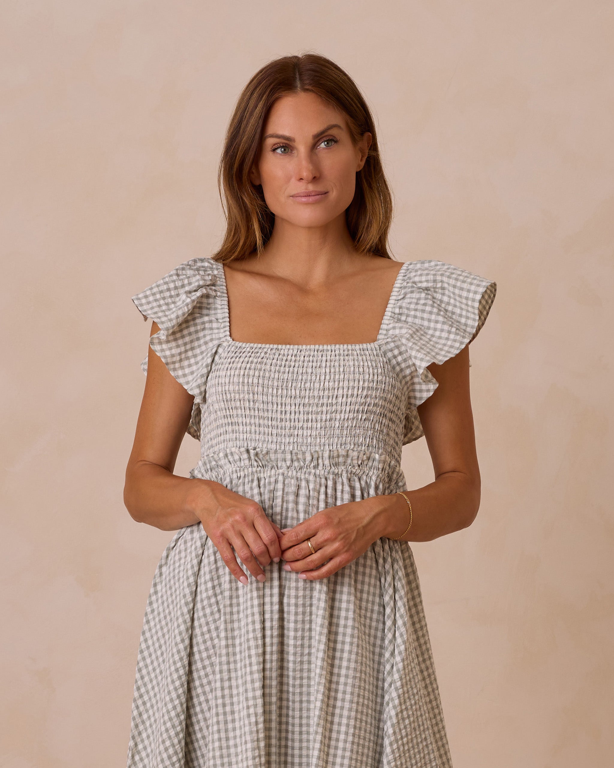 Francesca Dress | Eucalyptus Gingham