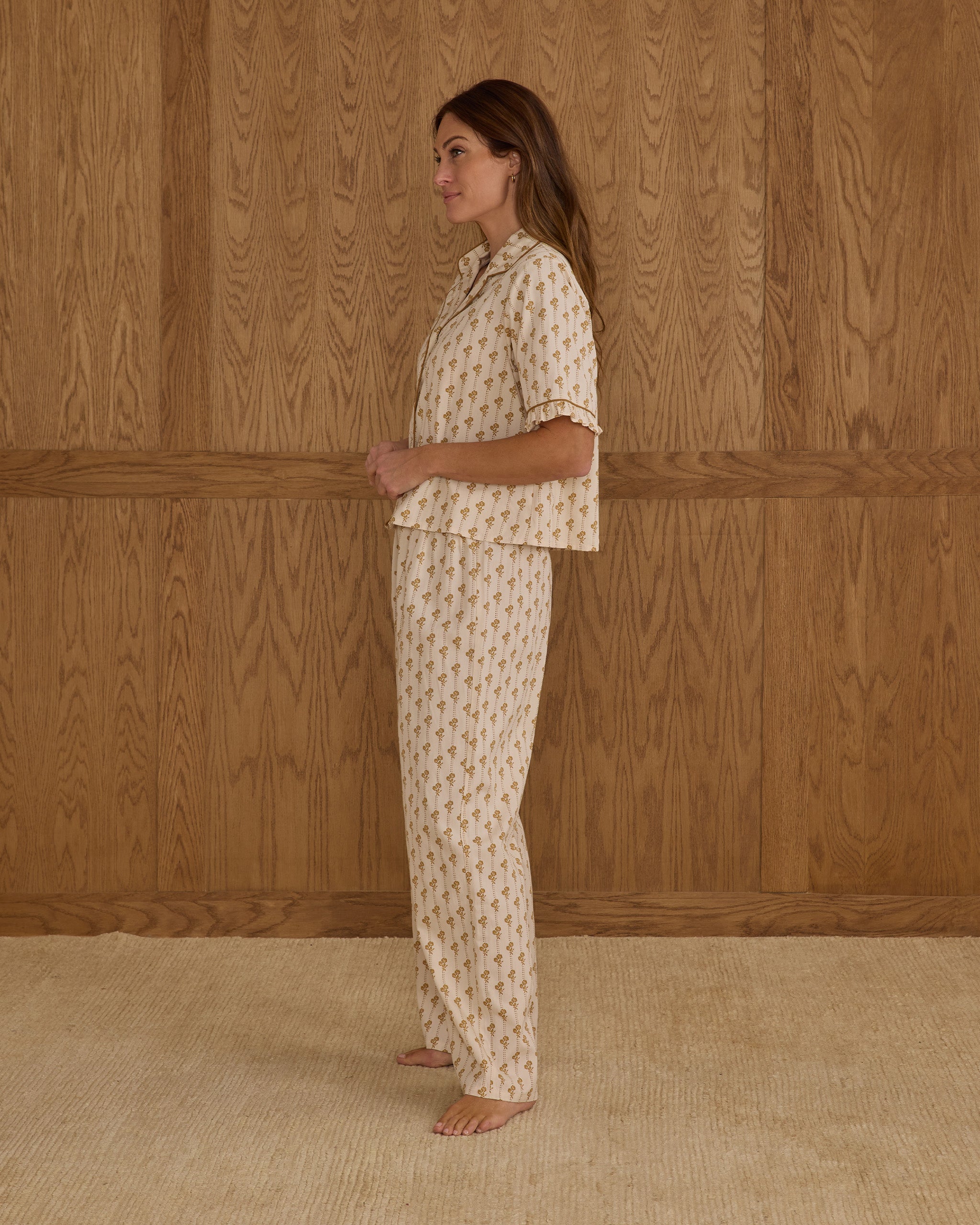 Ensemble pyjama tissé | Golden Bloom