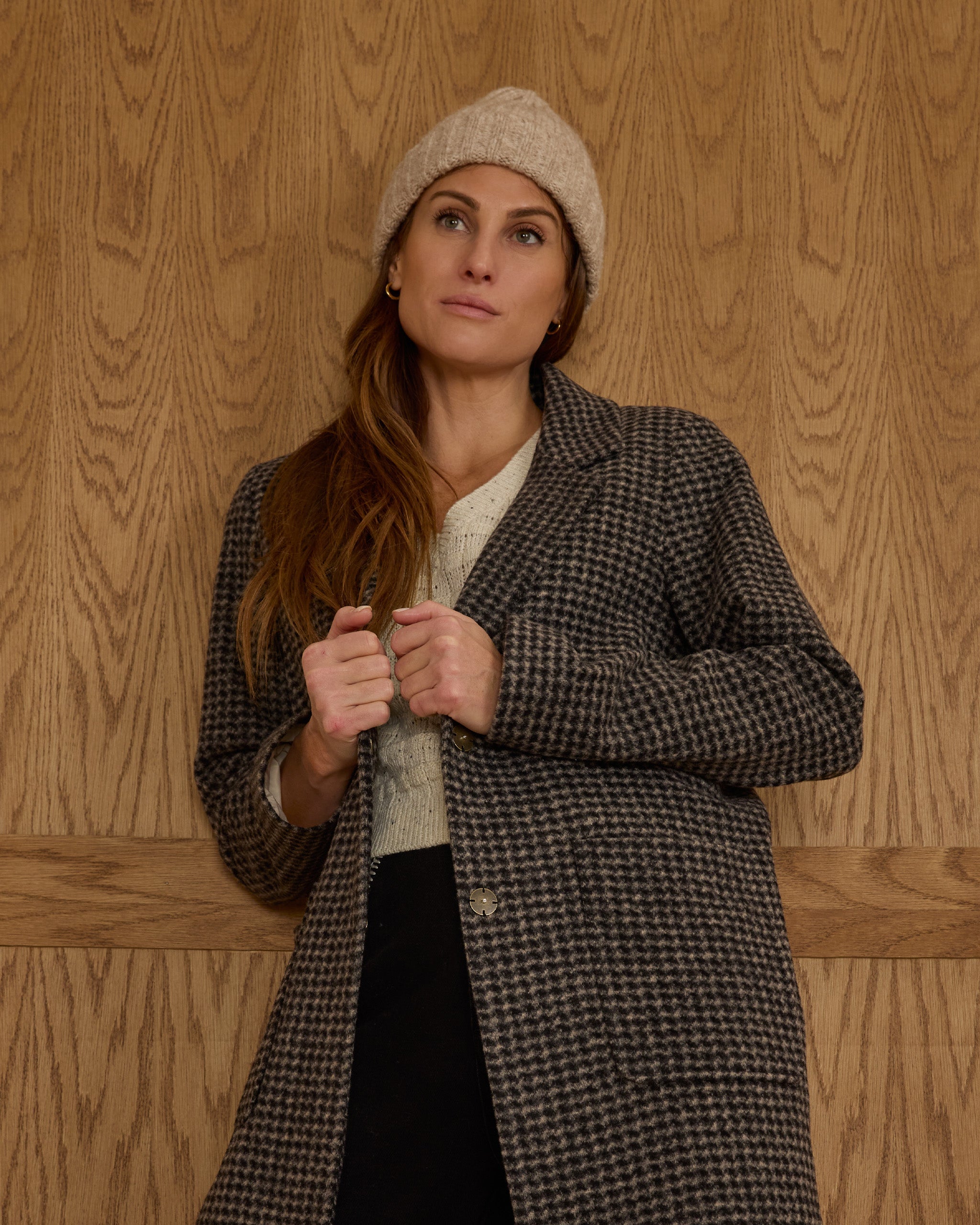 Longline Coat | Micro Check - Rylee + Cru | Kids Clothes | Trendy Baby Clothes | Modern Infant Outfits |