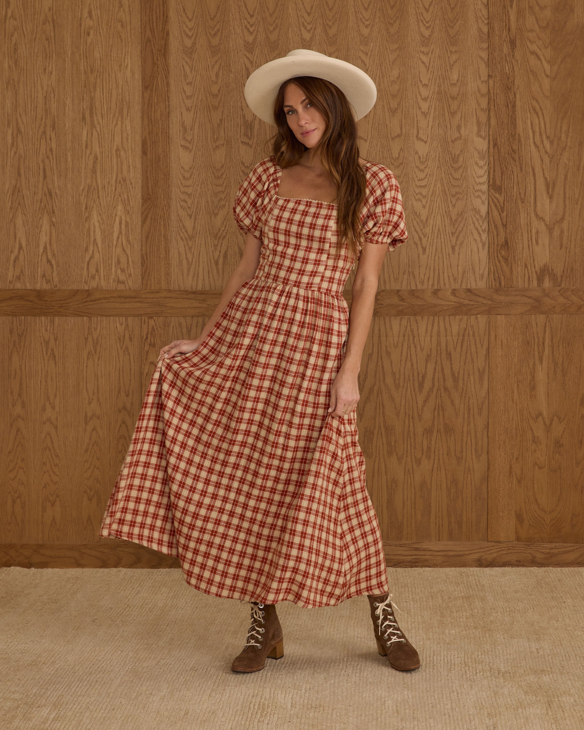 Chiara Dress | Red Plaid