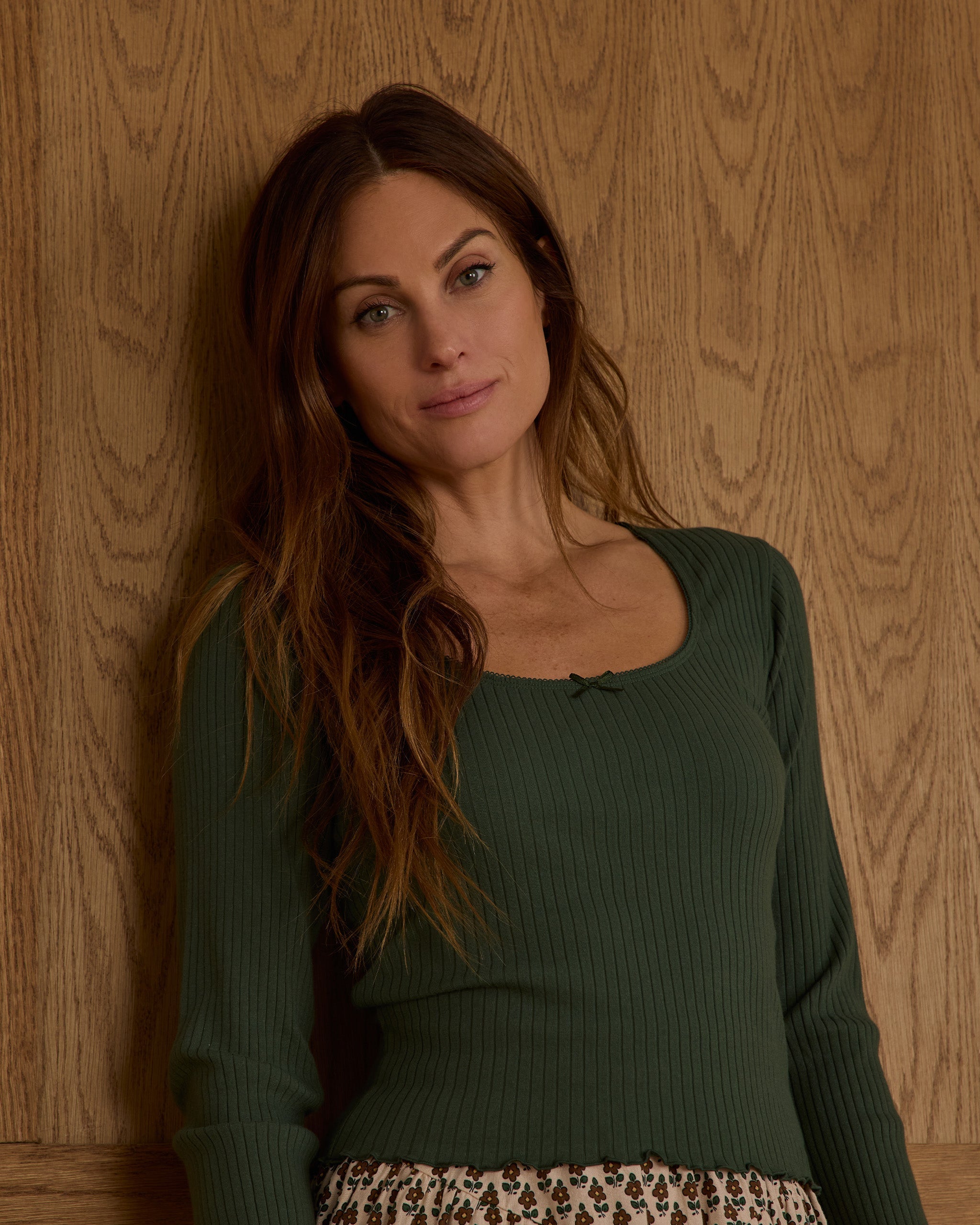 Ribbed Long Sleeve | Green - Rylee + Cru | Kids Clothes | Trendy Baby Clothes | Modern Infant Outfits |