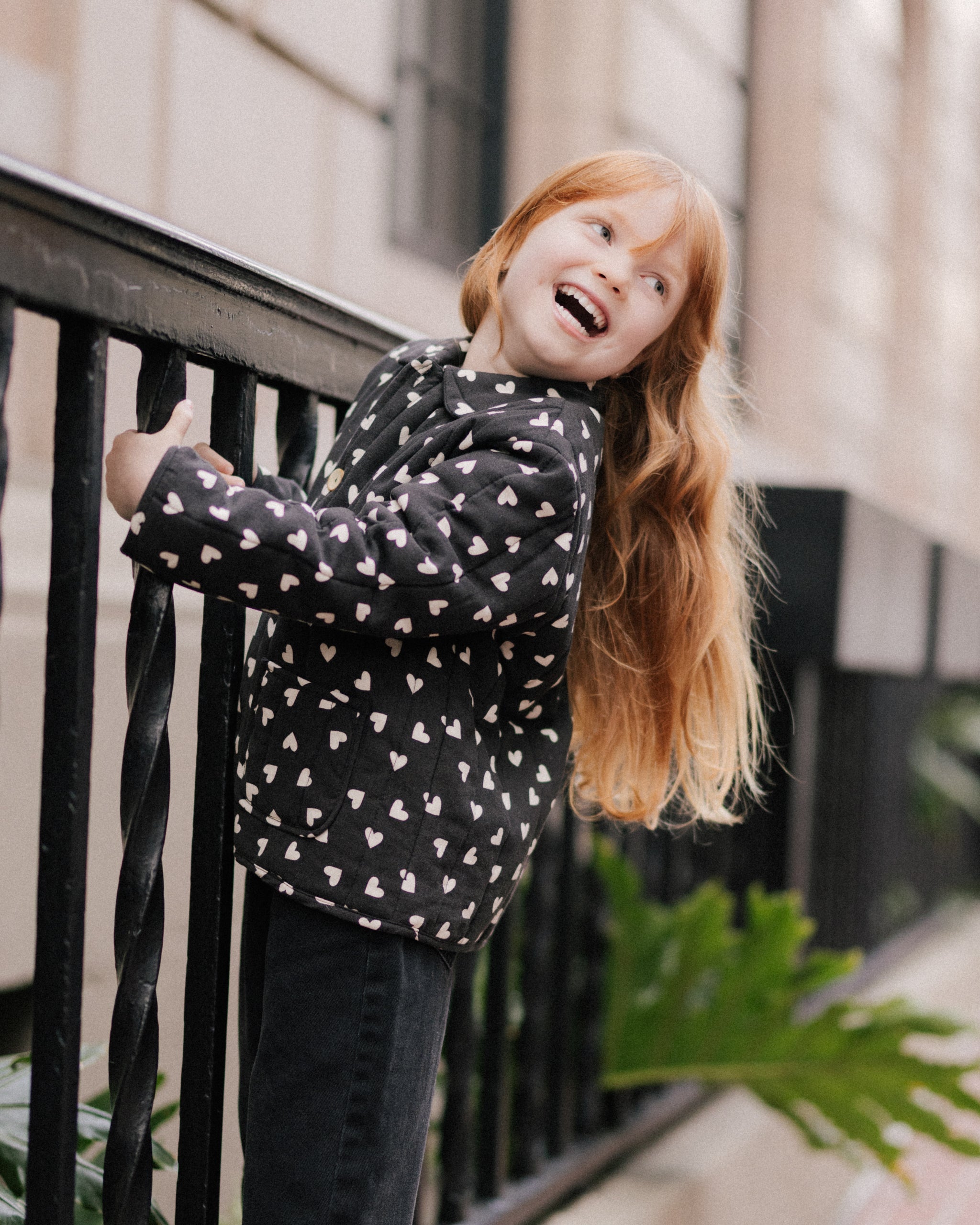 Quilted Coat || Hearts - Rylee + Cru | Kids Clothes | Trendy Baby Clothes | Modern Infant Outfits |