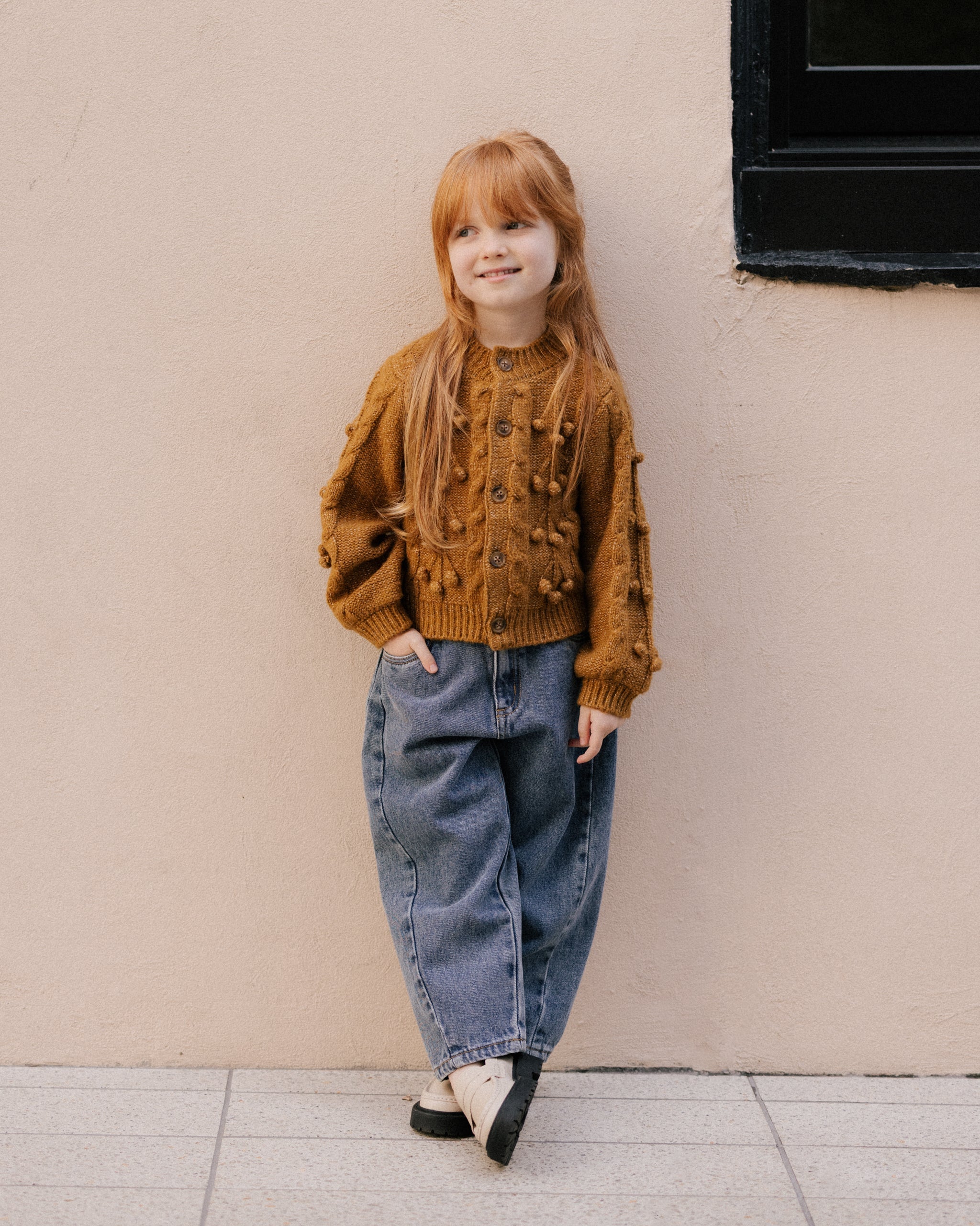 Bobble Cardigan || Golden