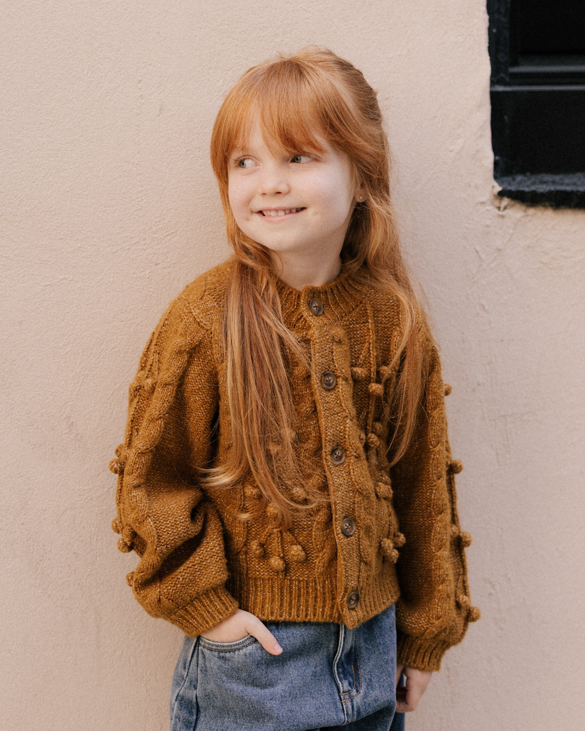 Bobble Cardigan || Golden