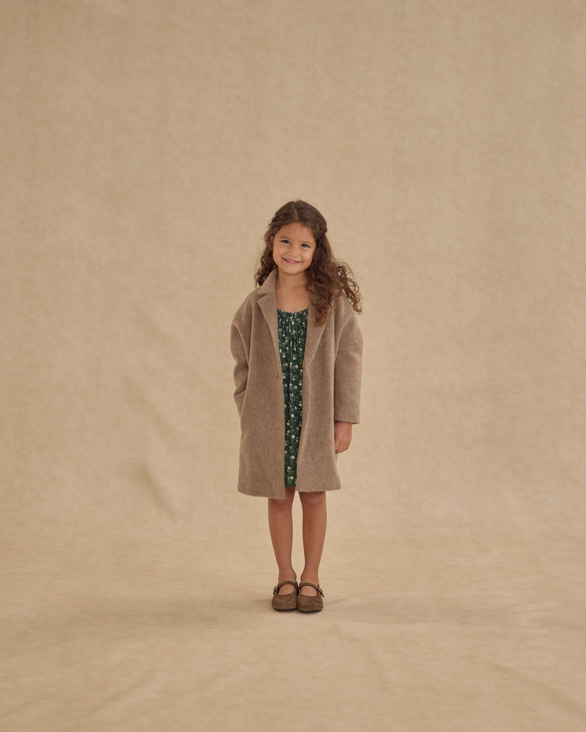 Presley Longline Coat || Camel - Rylee + Cru | Kids Clothes | Trendy Baby Clothes | Modern Infant Outfits |