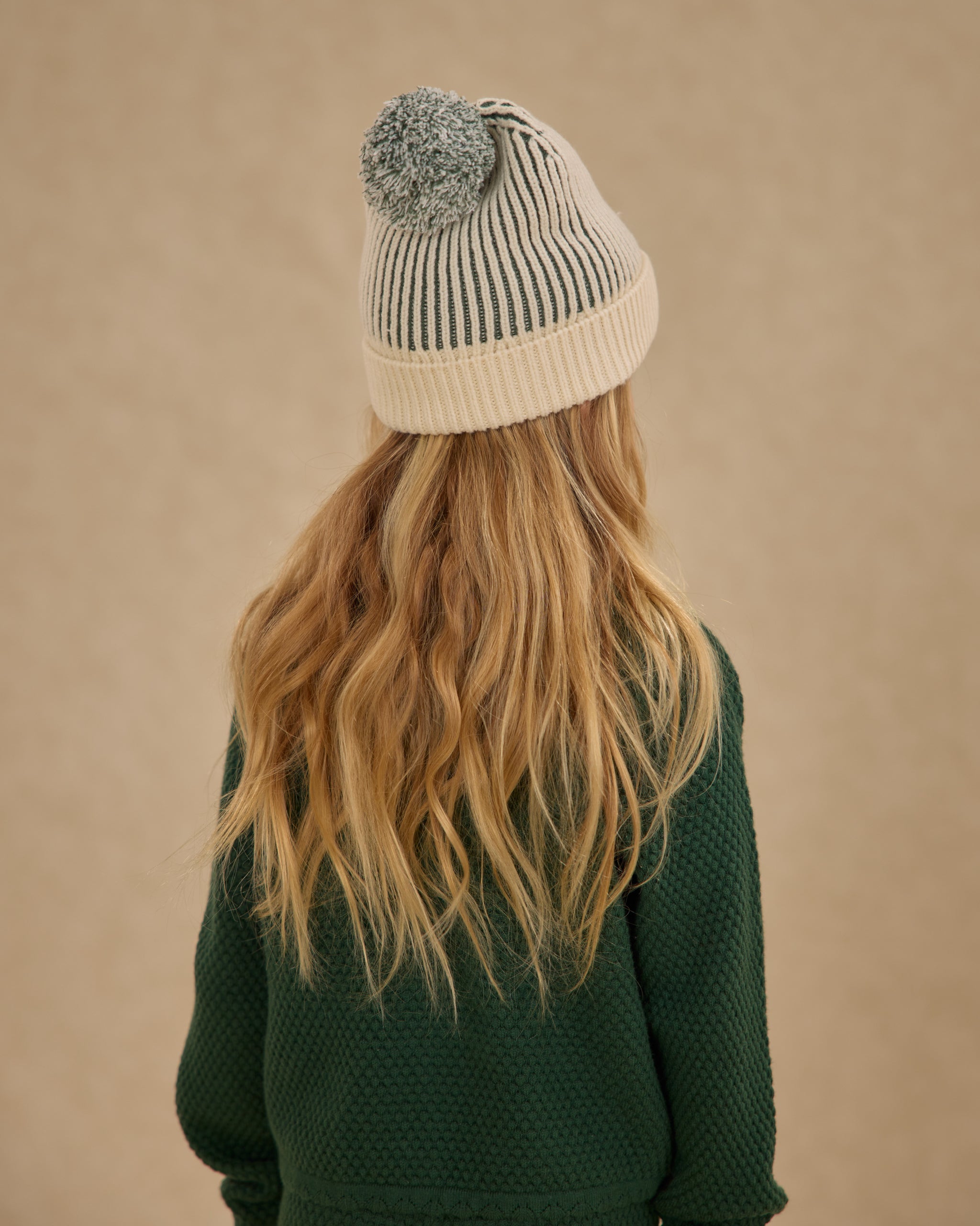 Beanie || Green Stripe - Rylee + Cru | Kids Clothes | Trendy Baby Clothes | Modern Infant Outfits |
