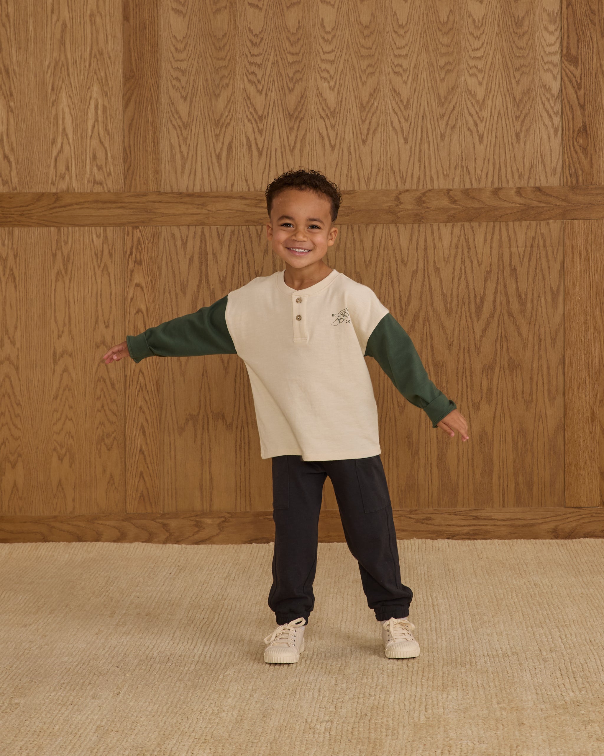 Relaxed Long Sleeve Henley || Chase Your Dreams - Rylee + Cru | Kids Clothes | Trendy Baby Clothes | Modern Infant Outfits |