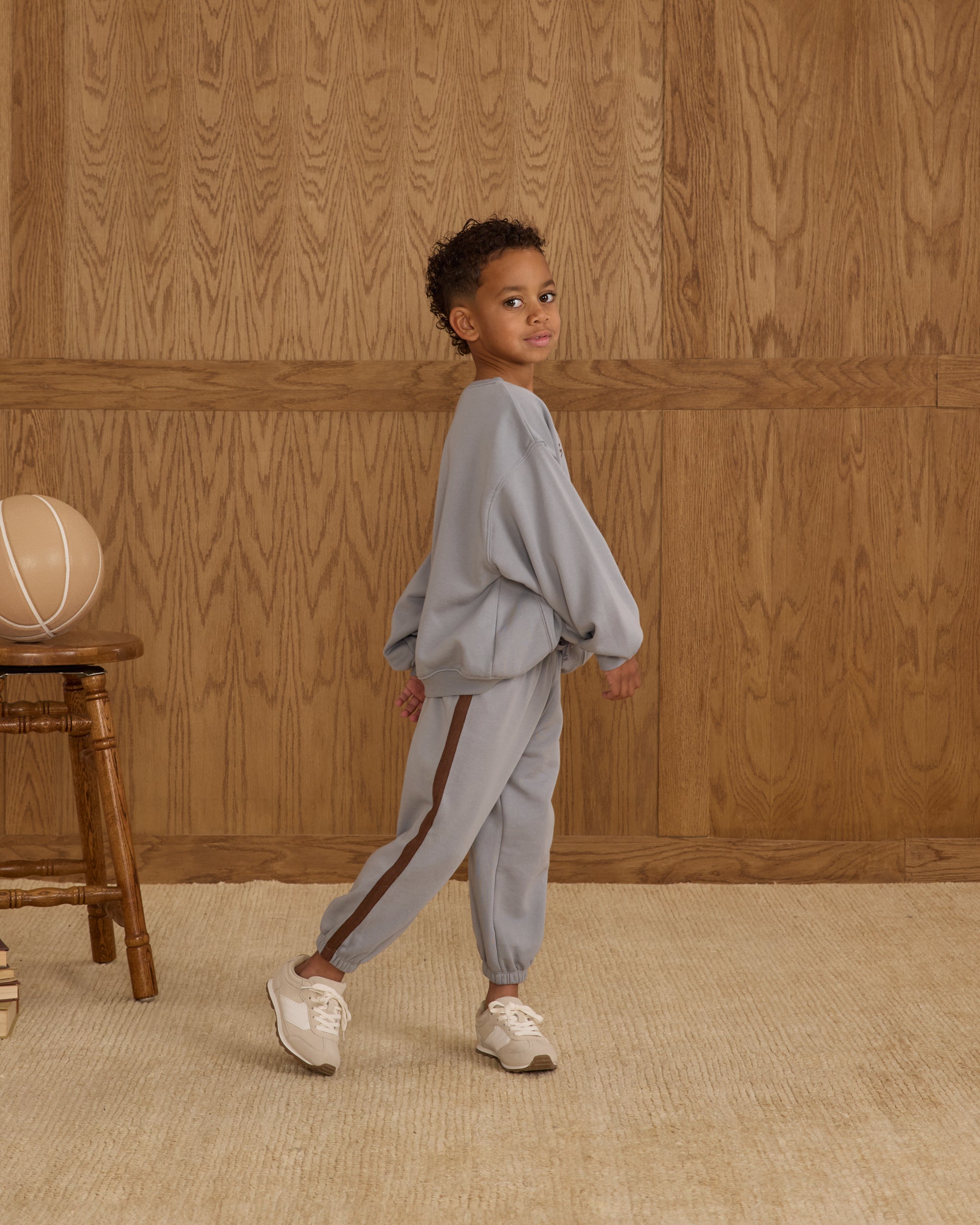 Relaxed Jogger || Dusty Blue - Rylee + Cru | Kids Clothes | Trendy Baby Clothes | Modern Infant Outfits |
