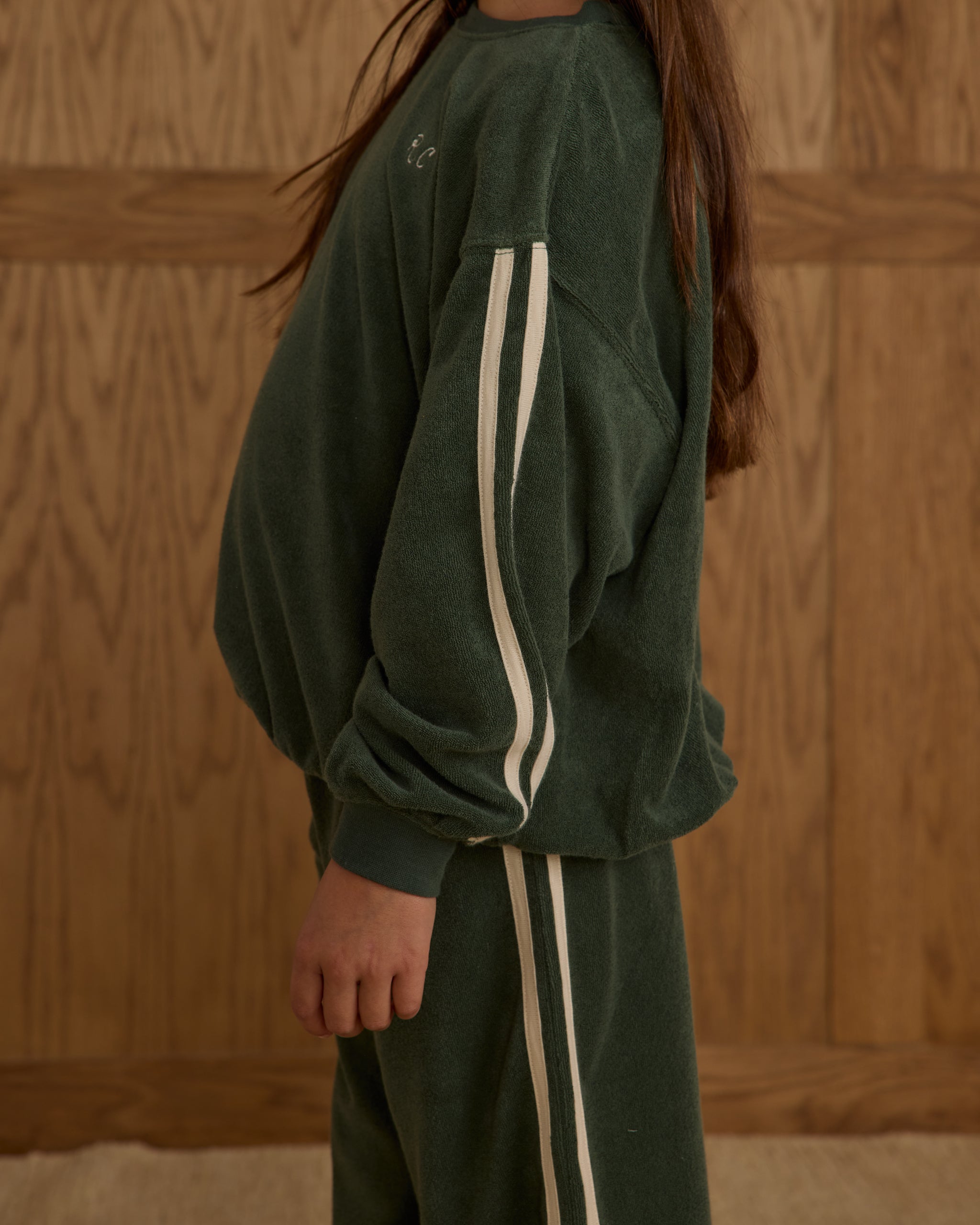 Oversized Sweatshirt || Green - Rylee + Cru | Kids Clothes | Trendy Baby Clothes | Modern Infant Outfits |
