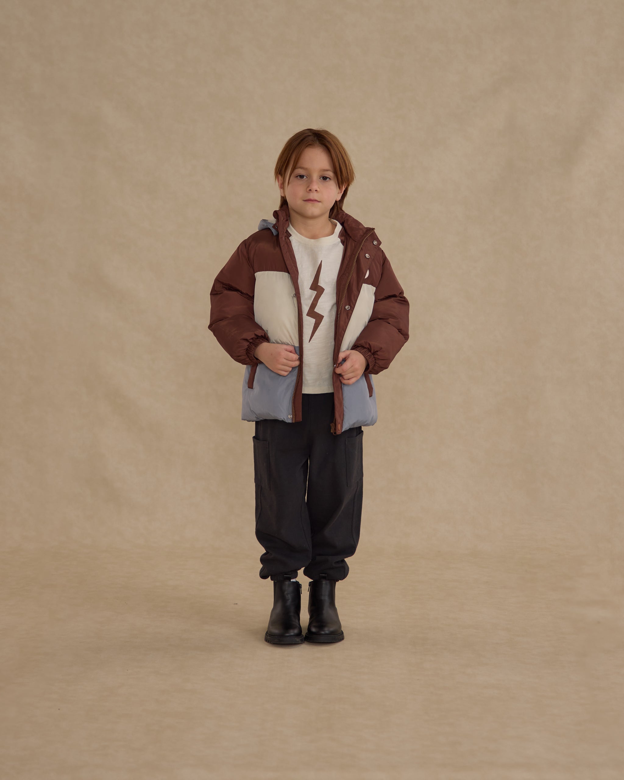 Ski Puffer Jacket || Brown - Rylee + Cru | Kids Clothes | Trendy Baby Clothes | Modern Infant Outfits |
