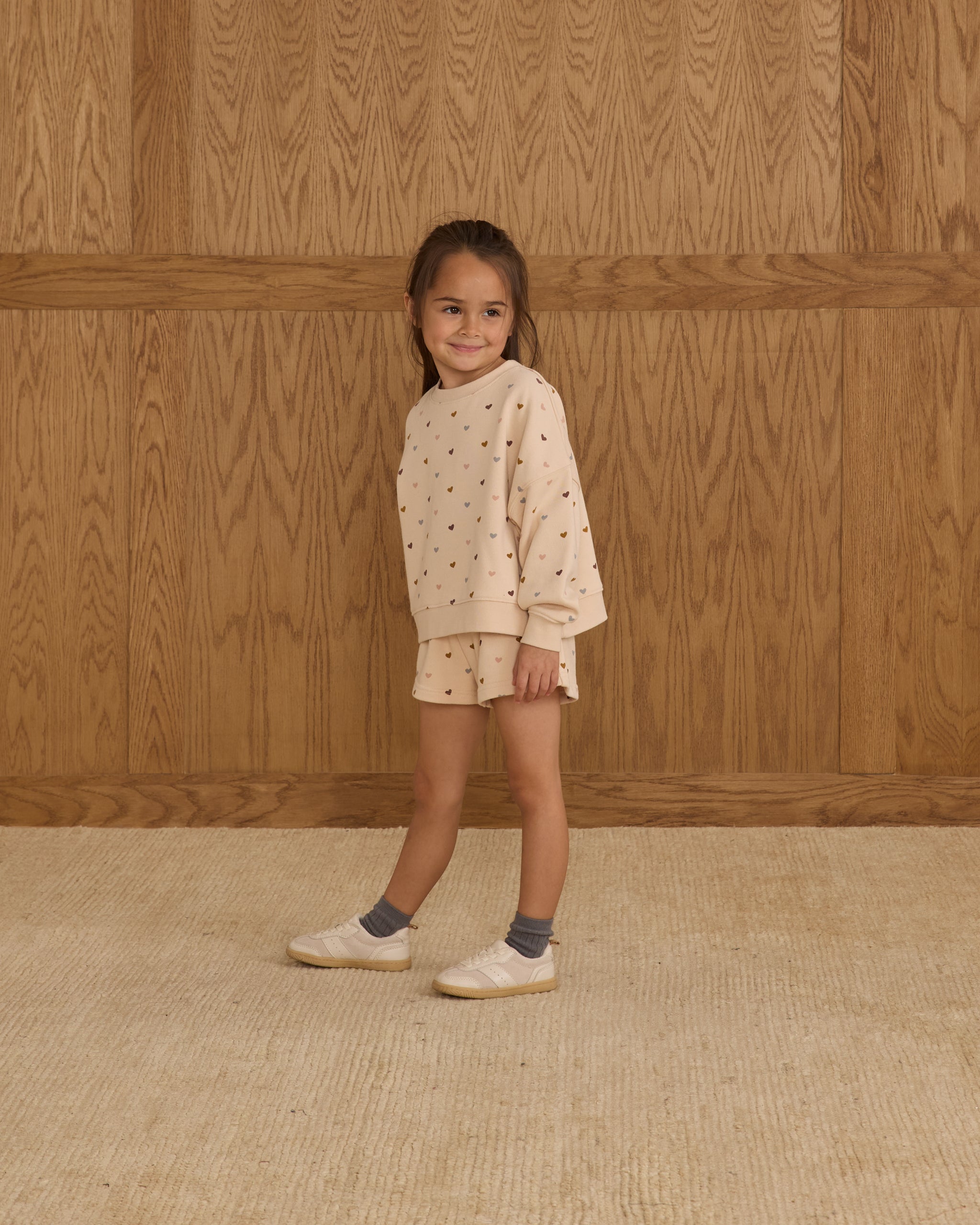 Track Short || Hearts - Rylee + Cru | Kids Clothes | Trendy Baby Clothes | Modern Infant Outfits |