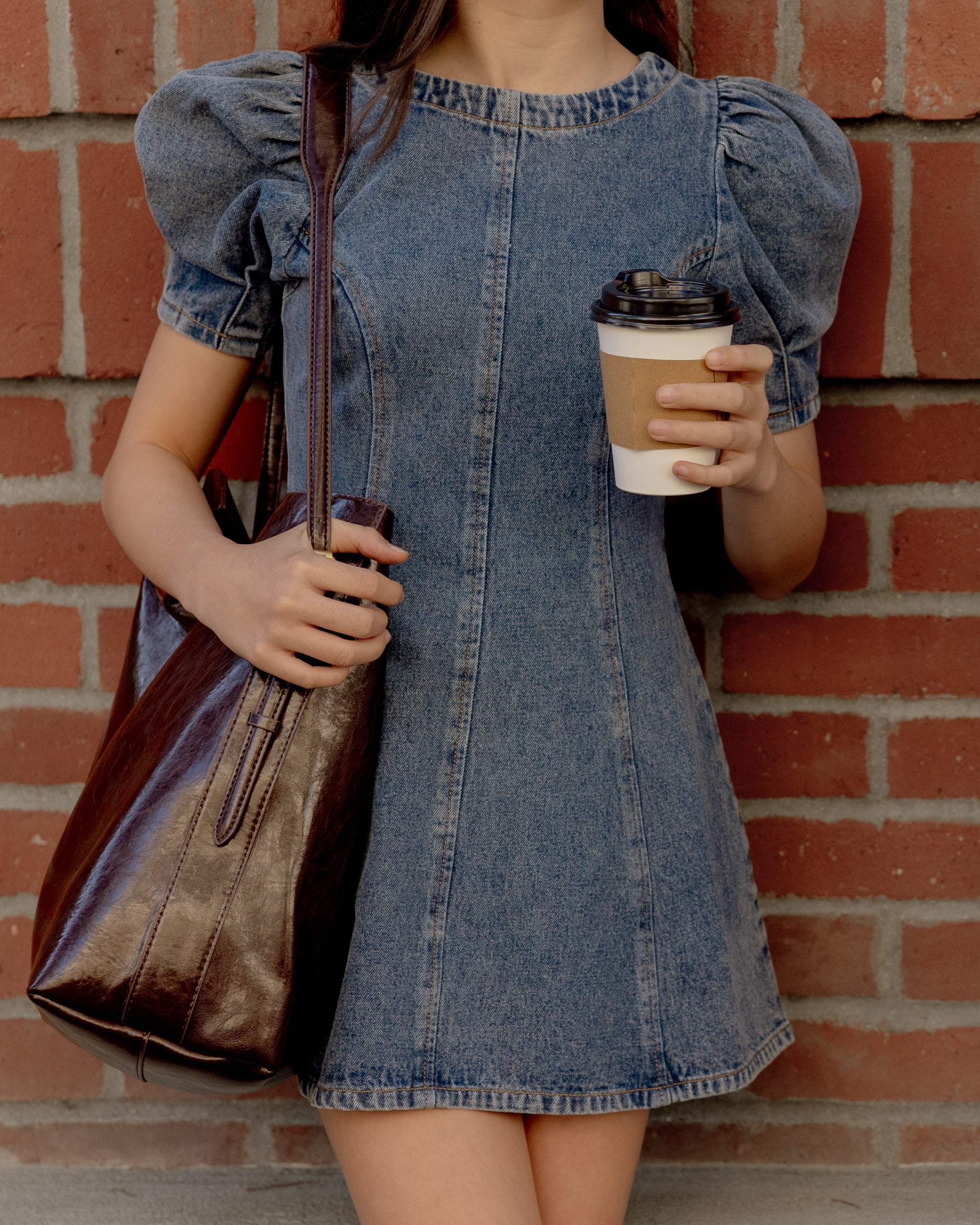 Mini-robe Levi's | Denim indigo pour adolescentes