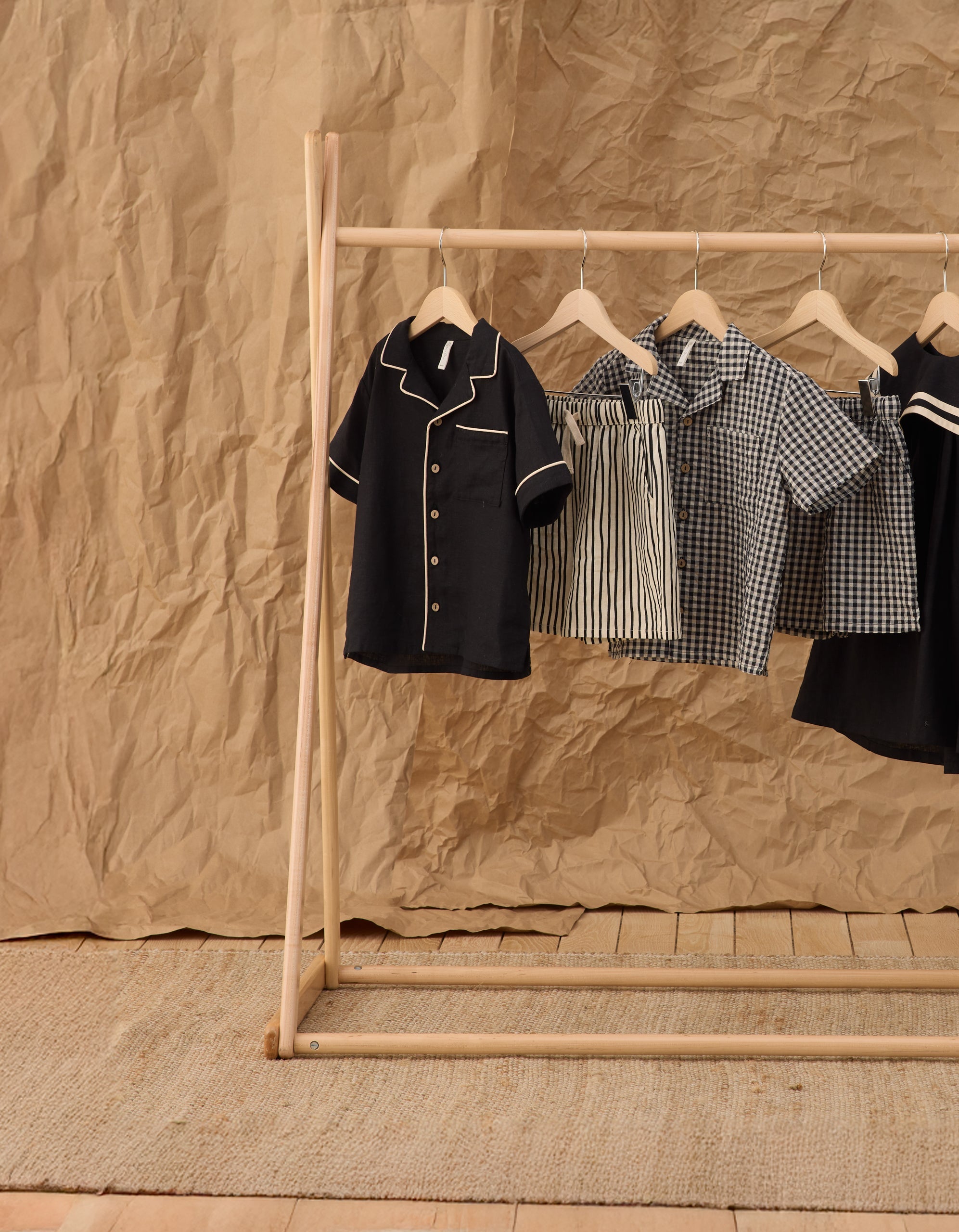 Lapel Collared Shirt Black - Rylee + Cru | Kids Clothes | Trendy Baby Clothes | Modern Infant Outfits |