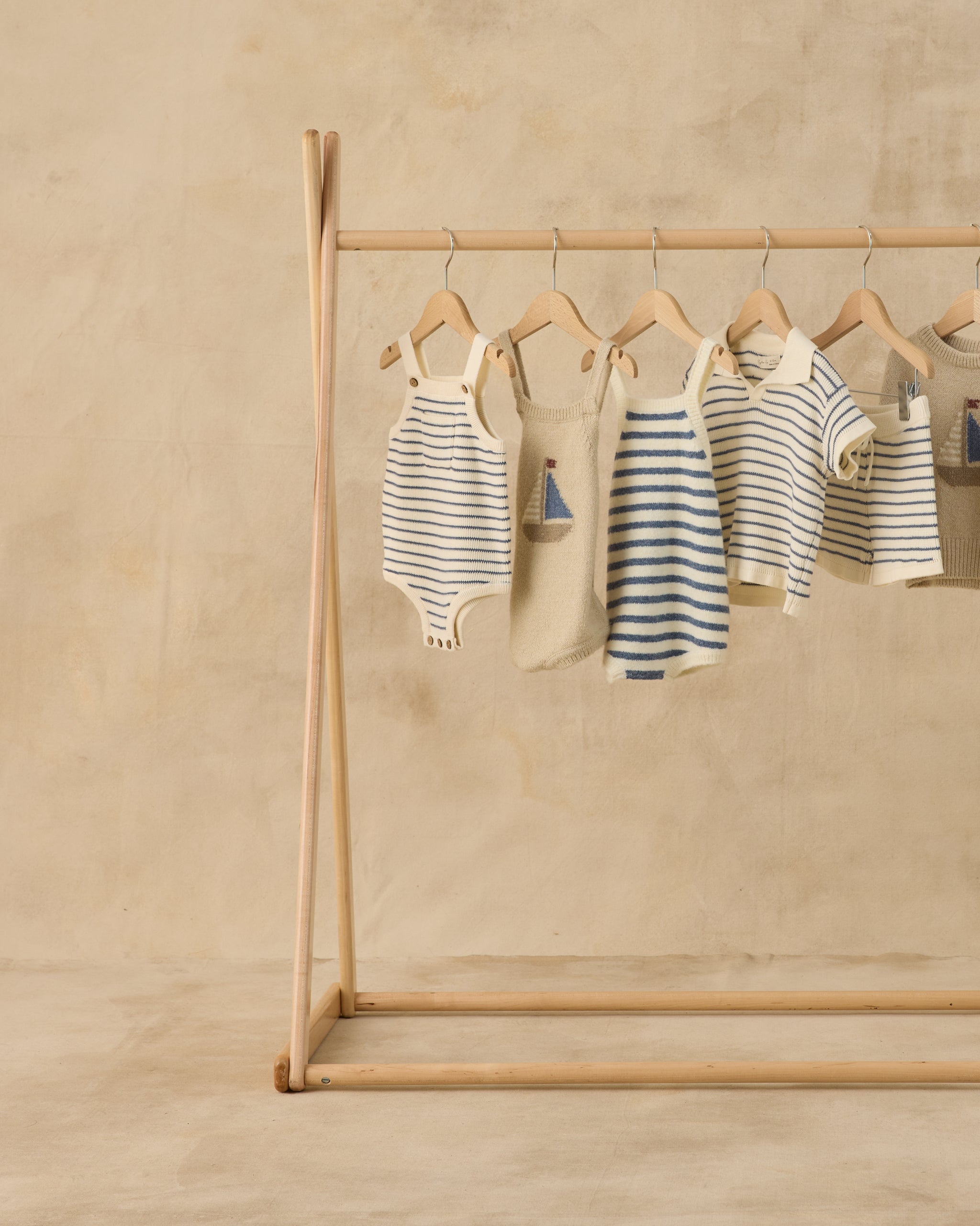 Ashton Knit Romper Marine Stripe