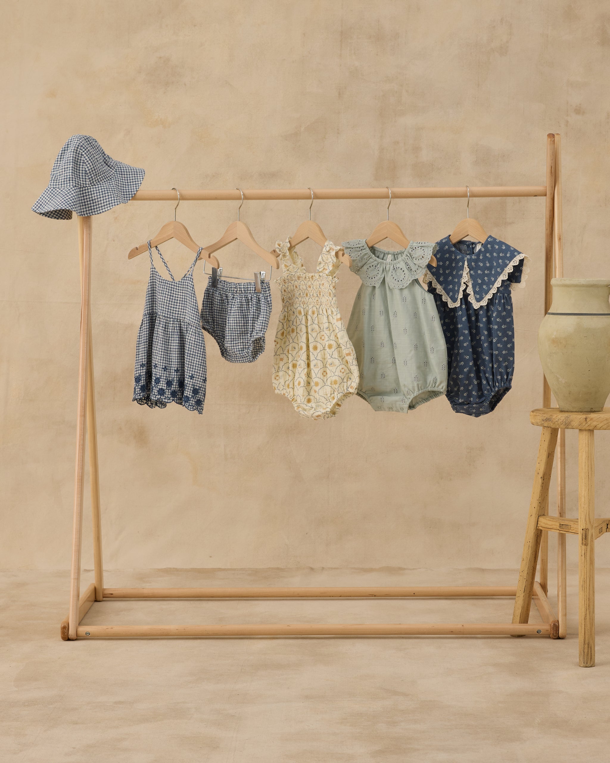 Floppy Sun Hat Marine Gingham