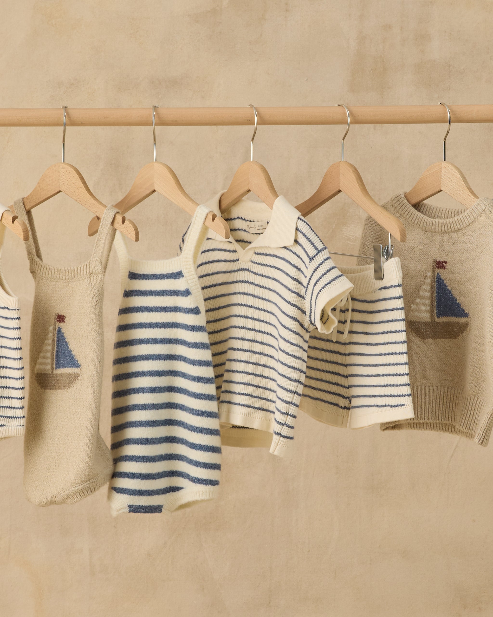 Chandler Knit Polo Marine Stripe