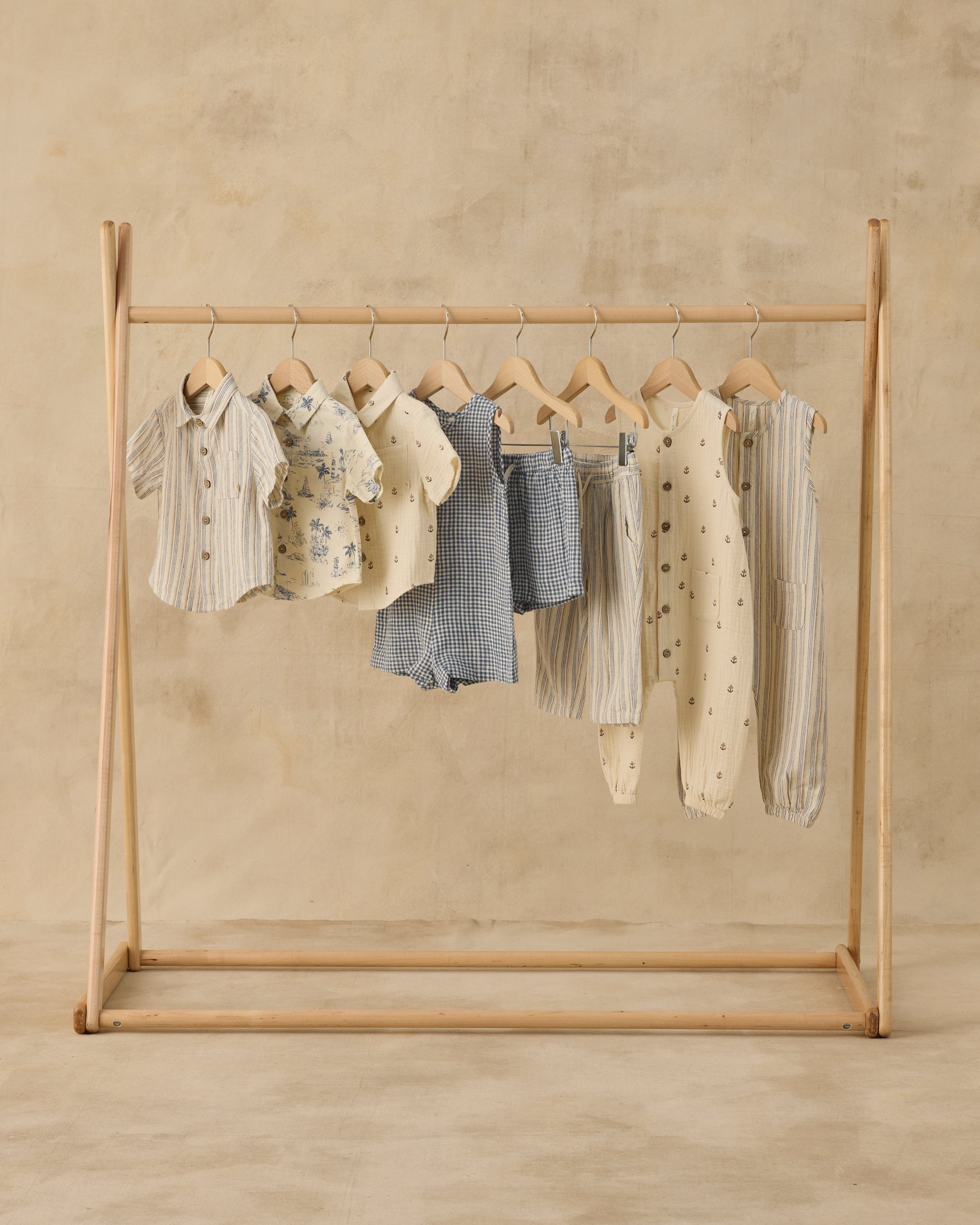 Mavrick Romper Marine Gingham