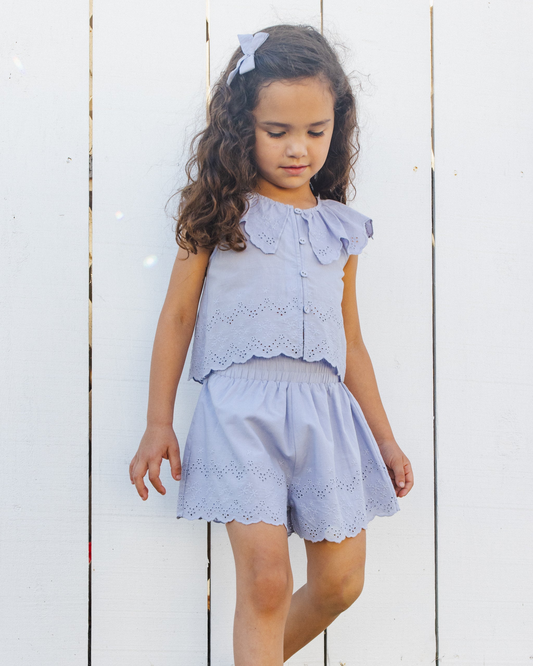 Remi Short Periwinkle - Rylee + Cru | Kids Clothes | Trendy Baby Clothes | Modern Infant Outfits |