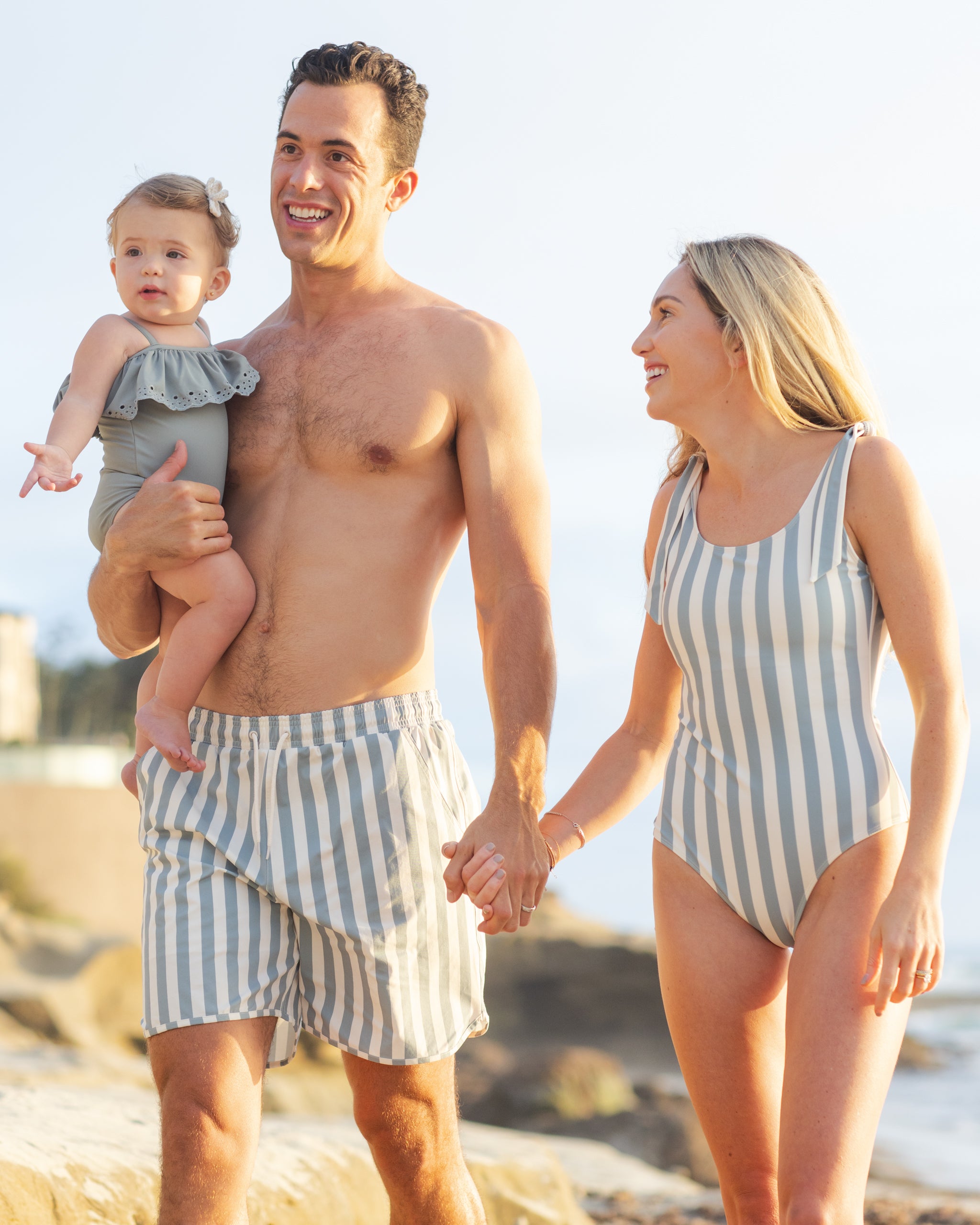 Women's Millie One-Piece Green Stripe - Rylee + Cru | Kids Clothes | Trendy Baby Clothes | Modern Infant Outfits |