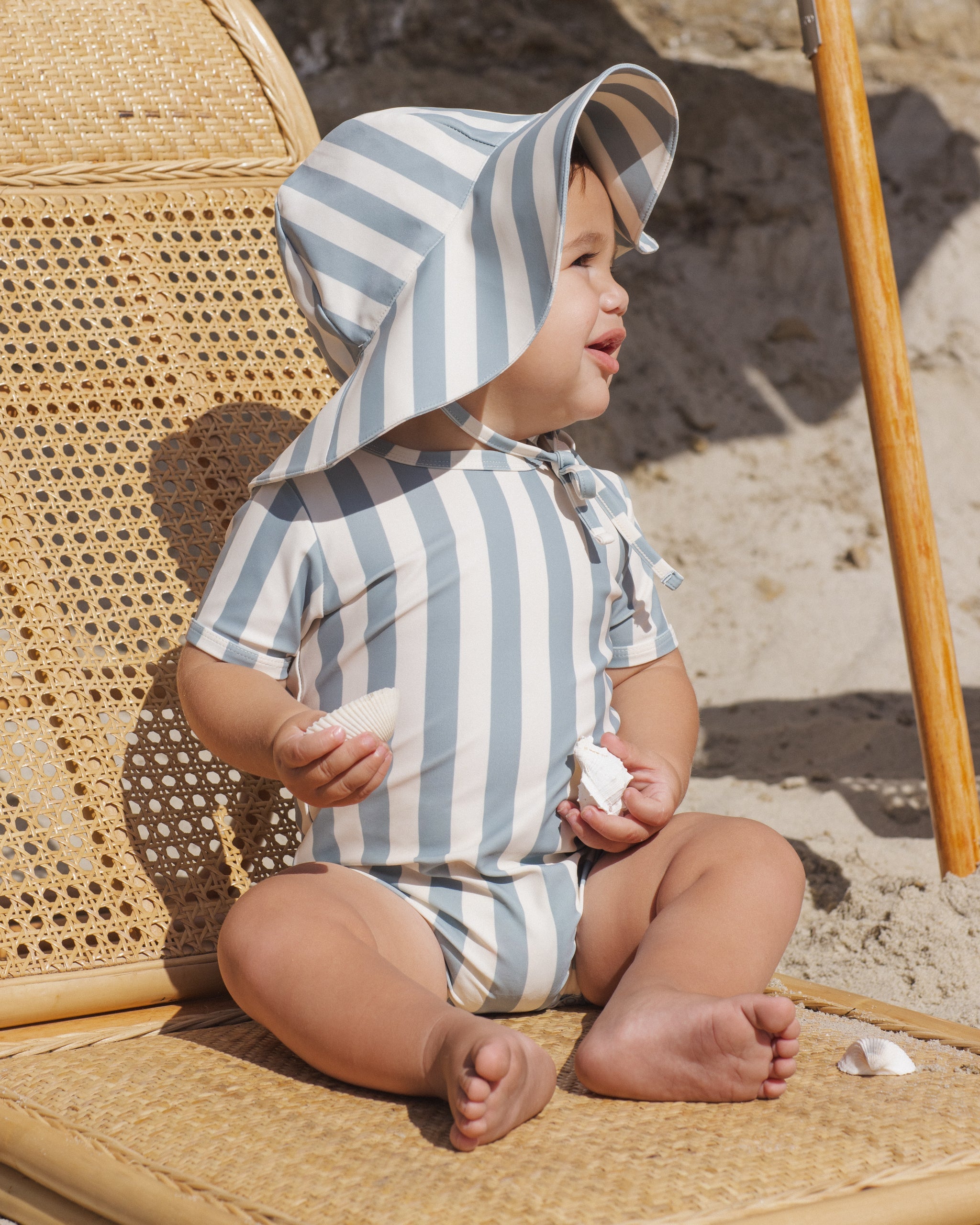 Floppy Swim Hat Green Stripe - Rylee + Cru | Kids Clothes | Trendy Baby Clothes | Modern Infant Outfits |