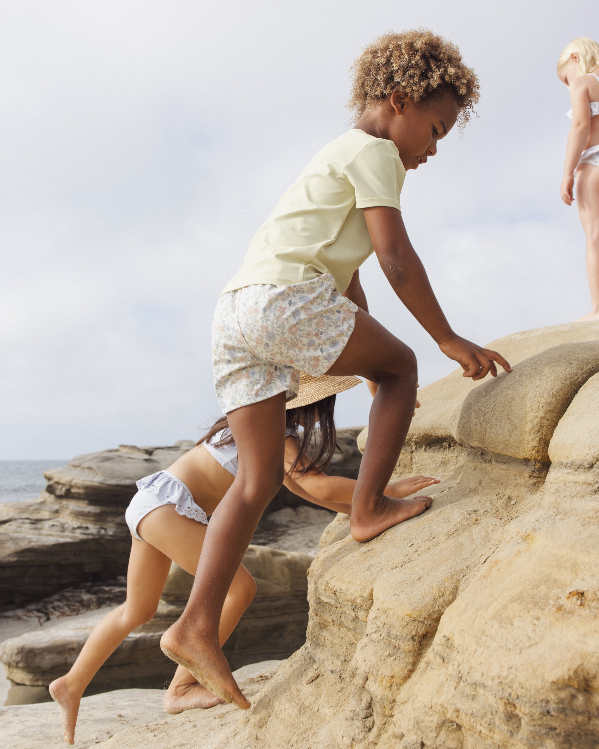 Short Sleeve Rashguard Citron - Rylee + Cru | Kids Clothes | Trendy Baby Clothes | Modern Infant Outfits |