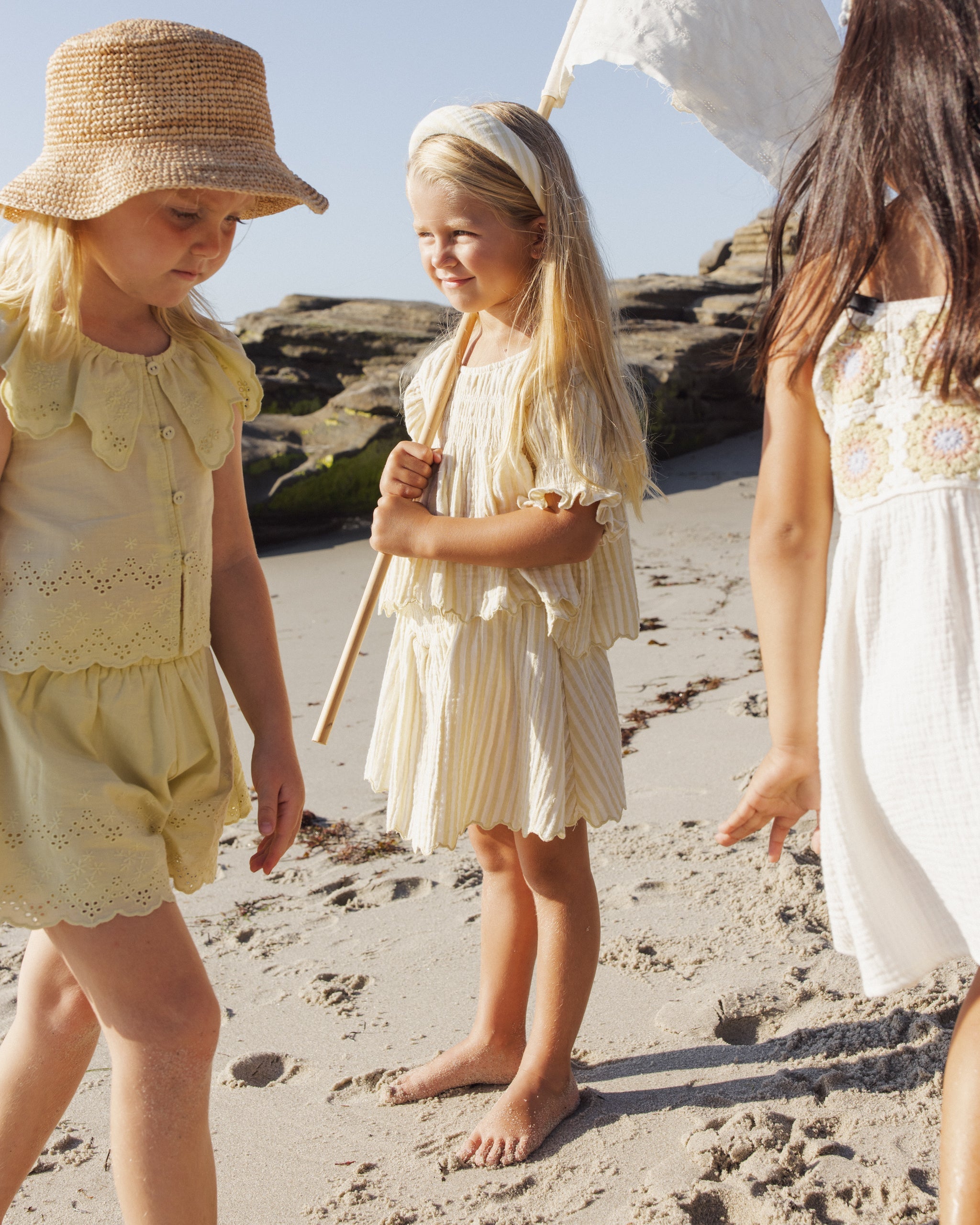 Remi Blouse Citron - Rylee + Cru | Kids Clothes | Trendy Baby Clothes | Modern Infant Outfits |