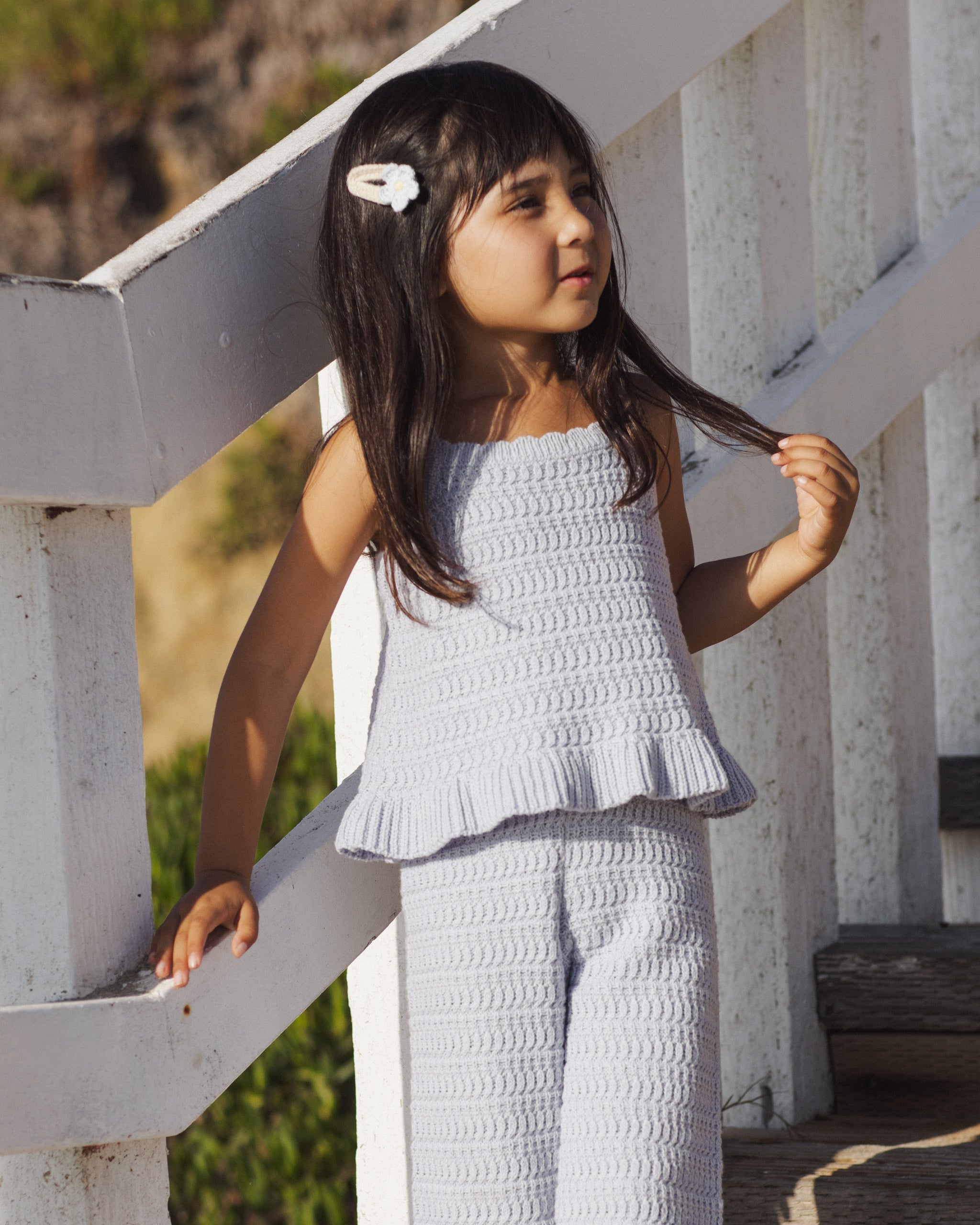 Mari Knit Set Periwinkle - Rylee + Cru | Kids Clothes | Trendy Baby Clothes | Modern Infant Outfits |