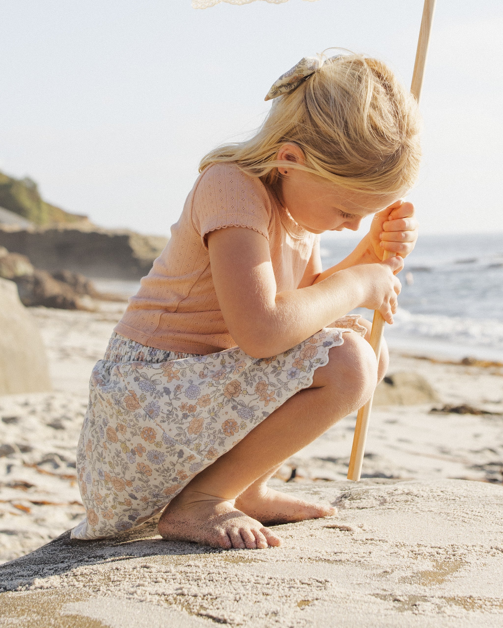 Pointelle Tee Melon - Rylee + Cru | Kids Clothes | Trendy Baby Clothes | Modern Infant Outfits |