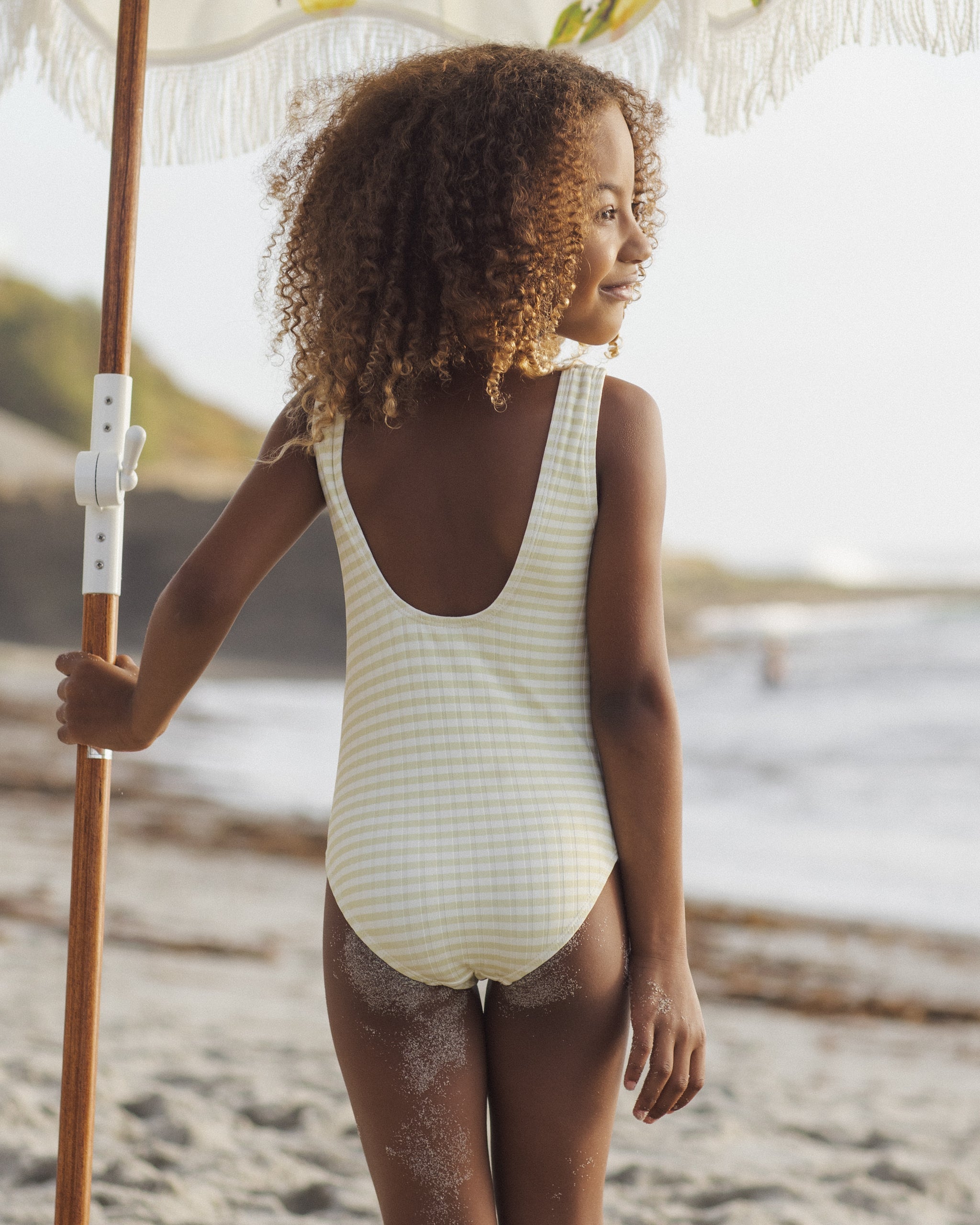 Moxie One-Piece Citron Stripe - Rylee + Cru | Kids Clothes | Trendy Baby Clothes | Modern Infant Outfits |