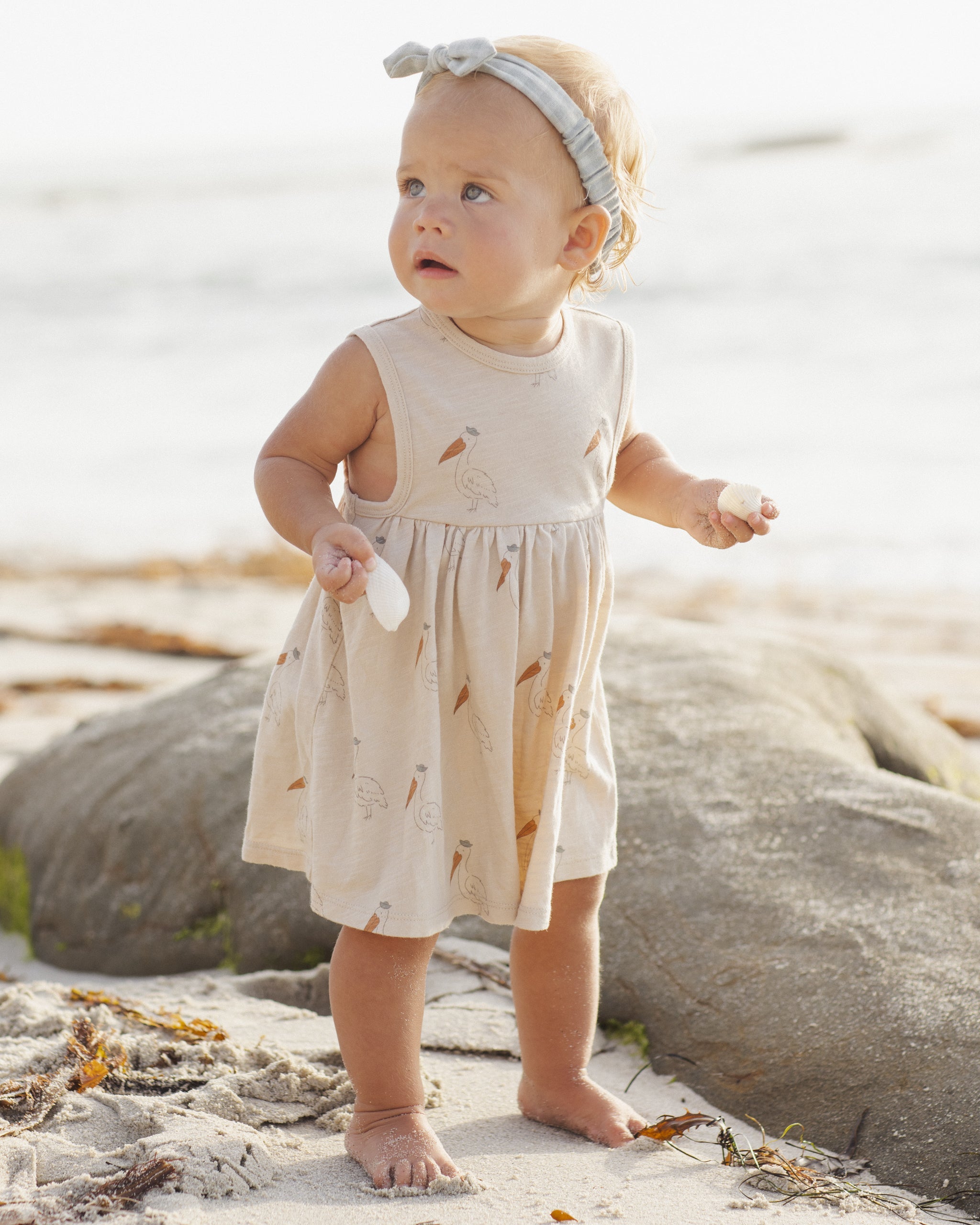 Layla Dress Pelican - Rylee + Cru | Kids Clothes | Trendy Baby Clothes | Modern Infant Outfits |