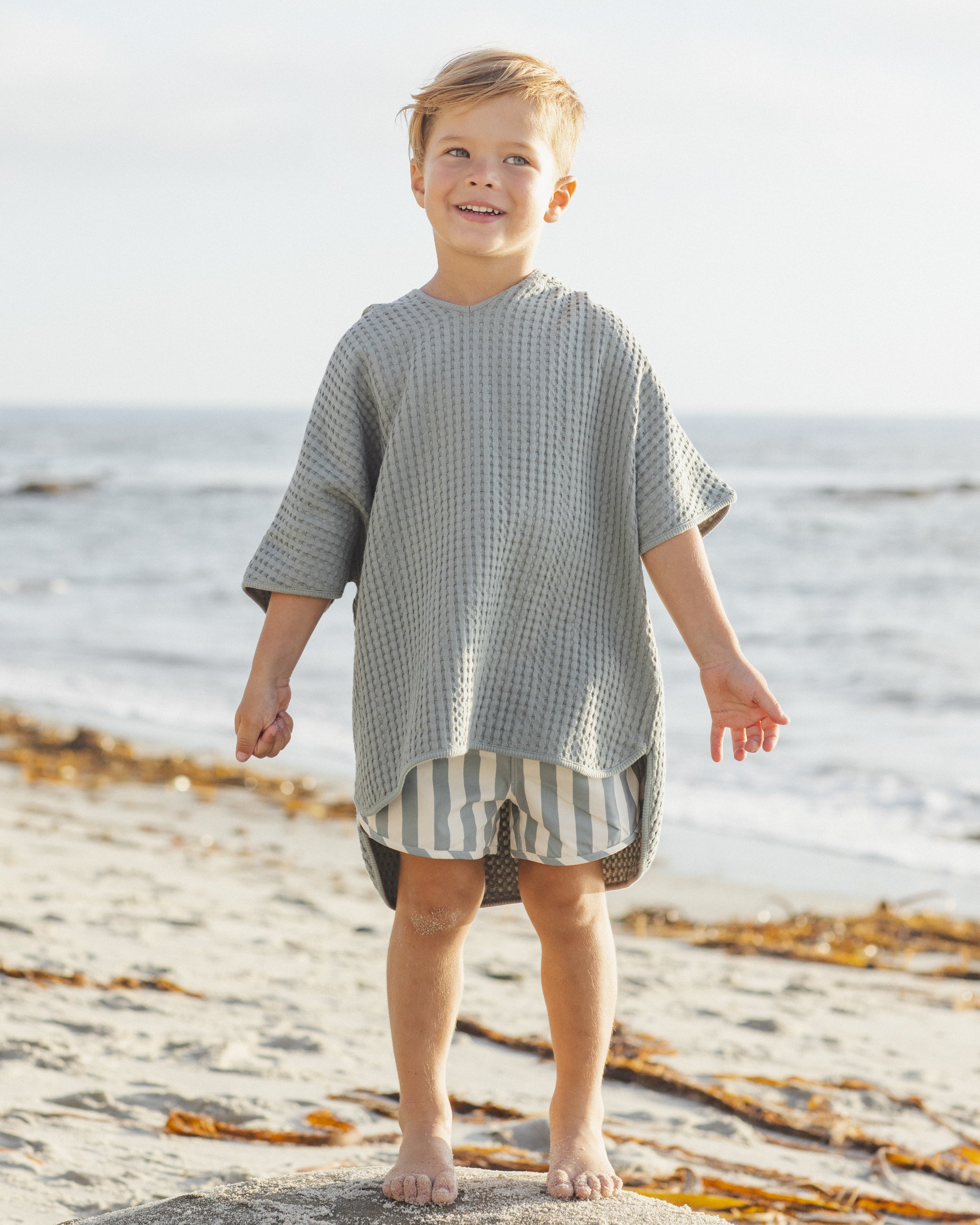 Beach Poncho Sea Green - Rylee + Cru | Kids Clothes | Trendy Baby Clothes | Modern Infant Outfits |