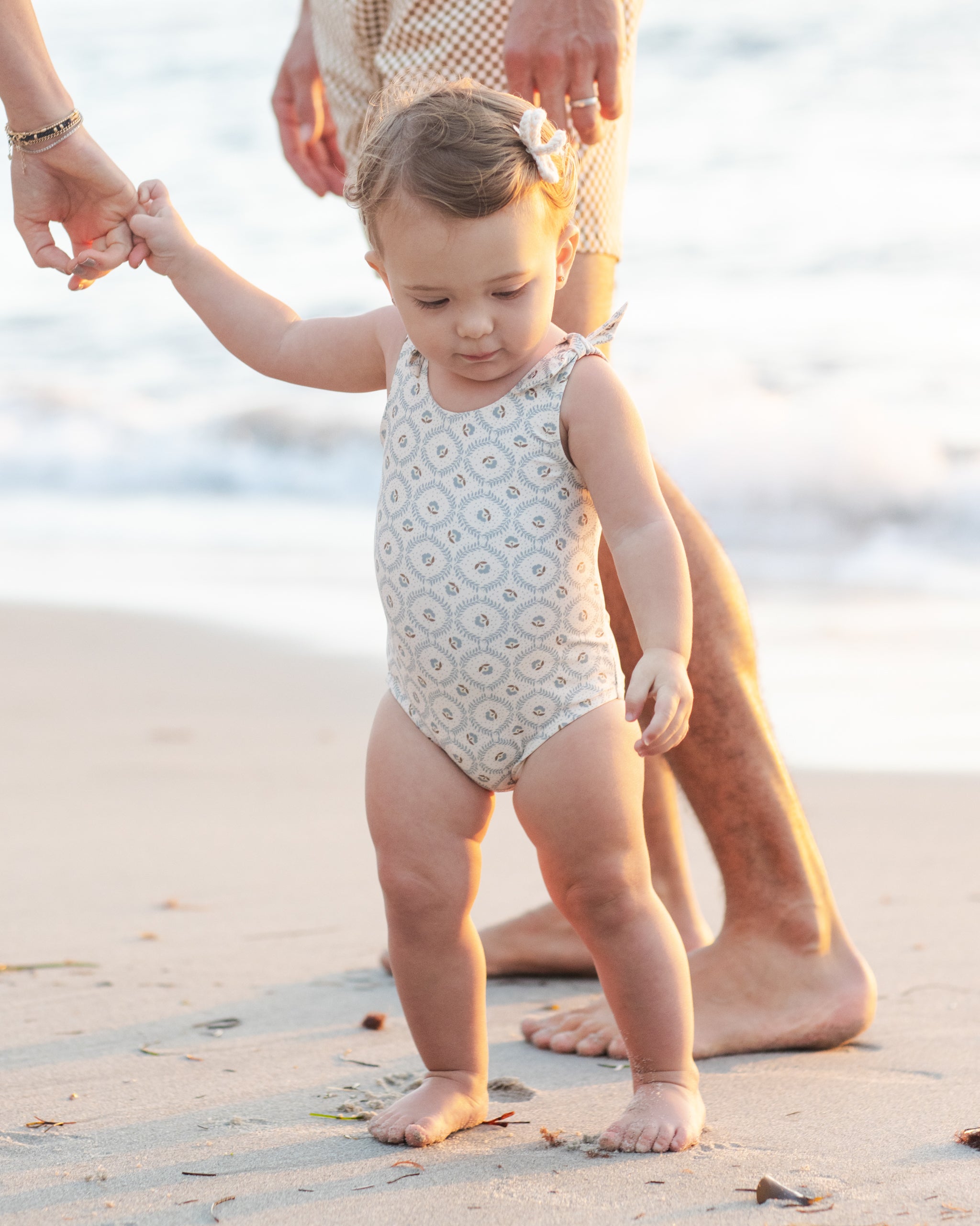 Millie One-Piece Green Fleur - Rylee + Cru | Kids Clothes | Trendy Baby Clothes | Modern Infant Outfits |