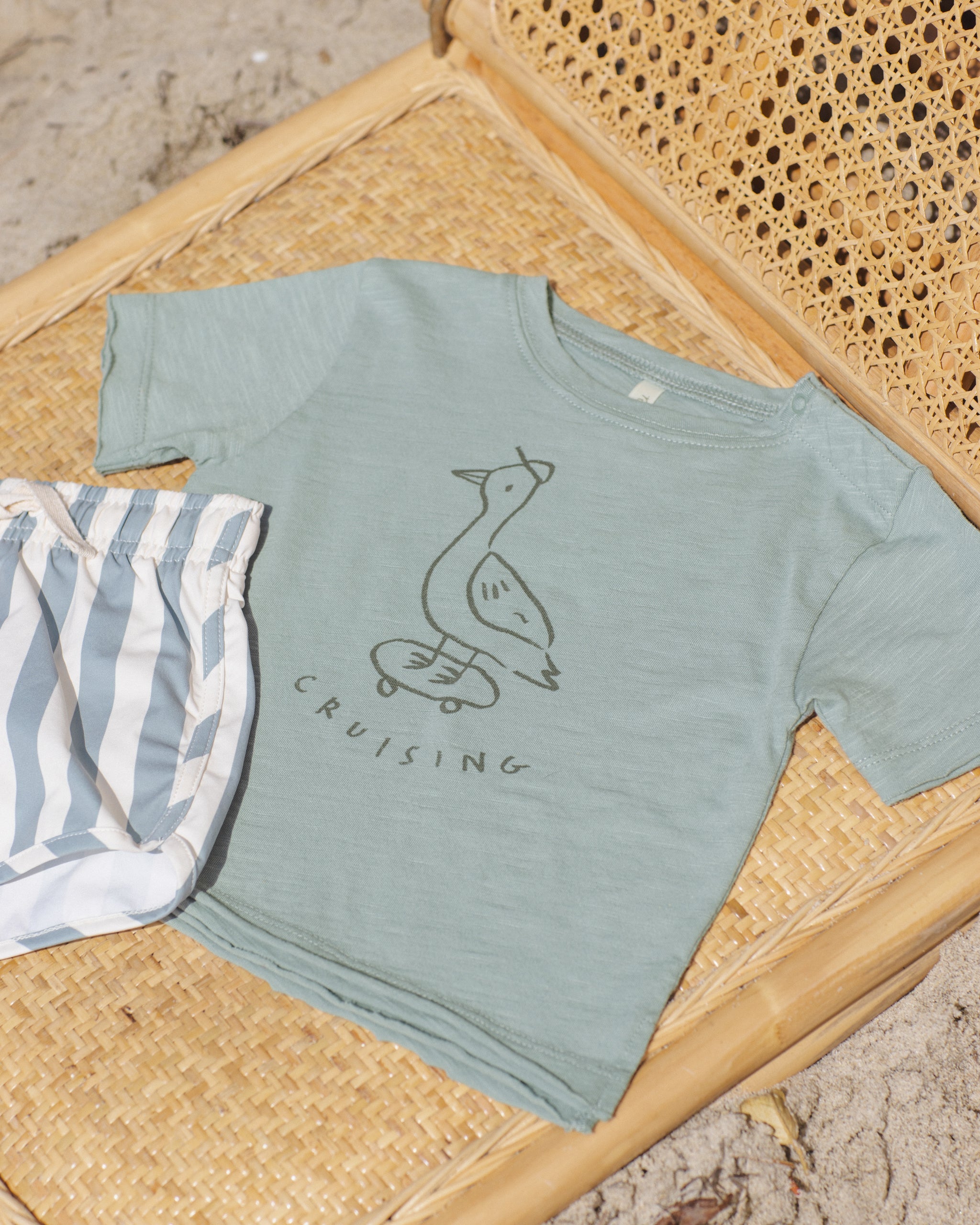 Raw Edge Tee Cruising - Rylee + Cru | Kids Clothes | Trendy Baby Clothes | Modern Infant Outfits |