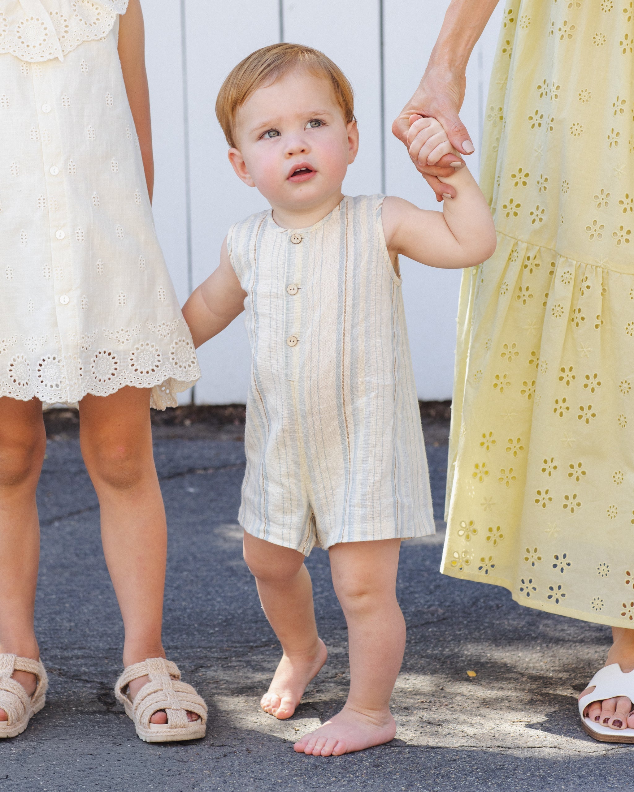 Mavrick Romper Sea Stripe - Rylee + Cru | Kids Clothes | Trendy Baby Clothes | Modern Infant Outfits |