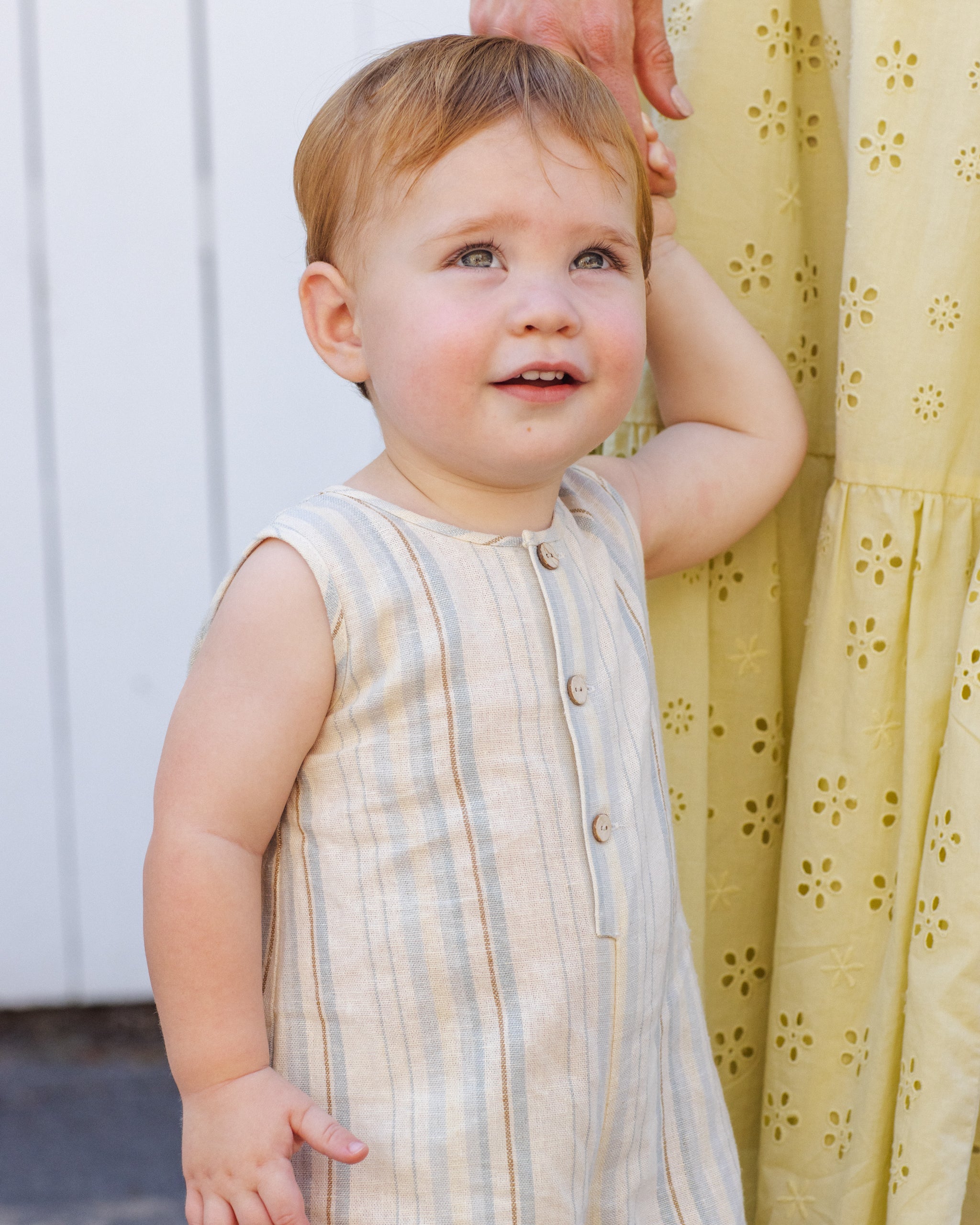 Mavrick Romper Sea Stripe - Rylee + Cru | Kids Clothes | Trendy Baby Clothes | Modern Infant Outfits |