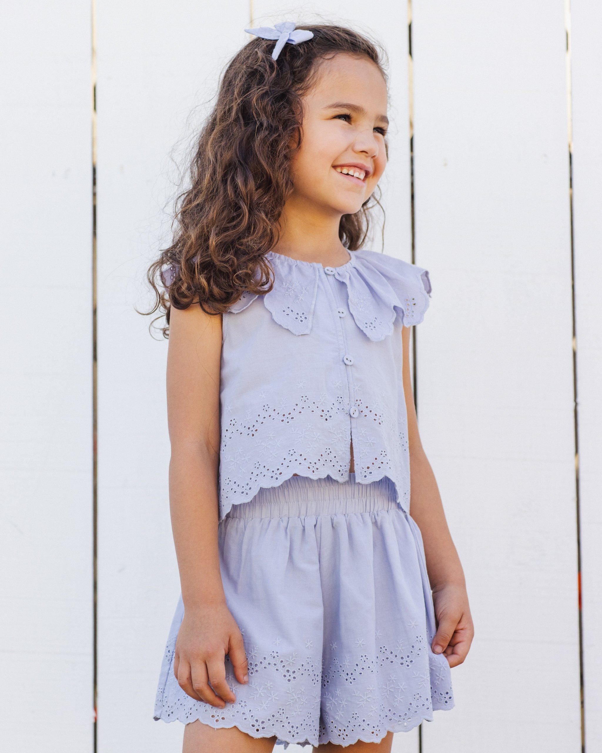 Remi Short Periwinkle - Rylee + Cru | Kids Clothes | Trendy Baby Clothes | Modern Infant Outfits |