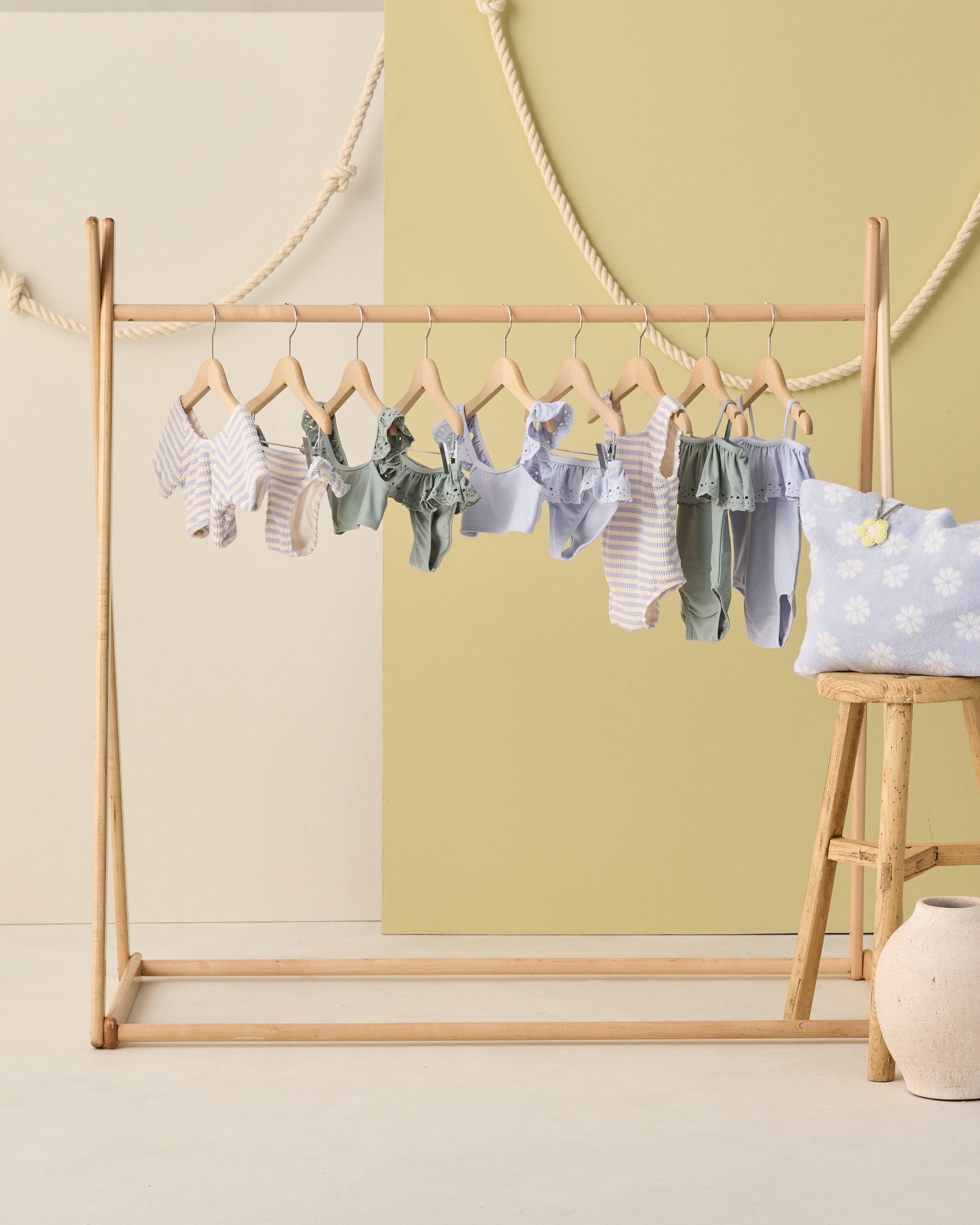 Off-The-Shoulder One-Piece Sea Green - Rylee + Cru | Kids Clothes | Trendy Baby Clothes | Modern Infant Outfits |