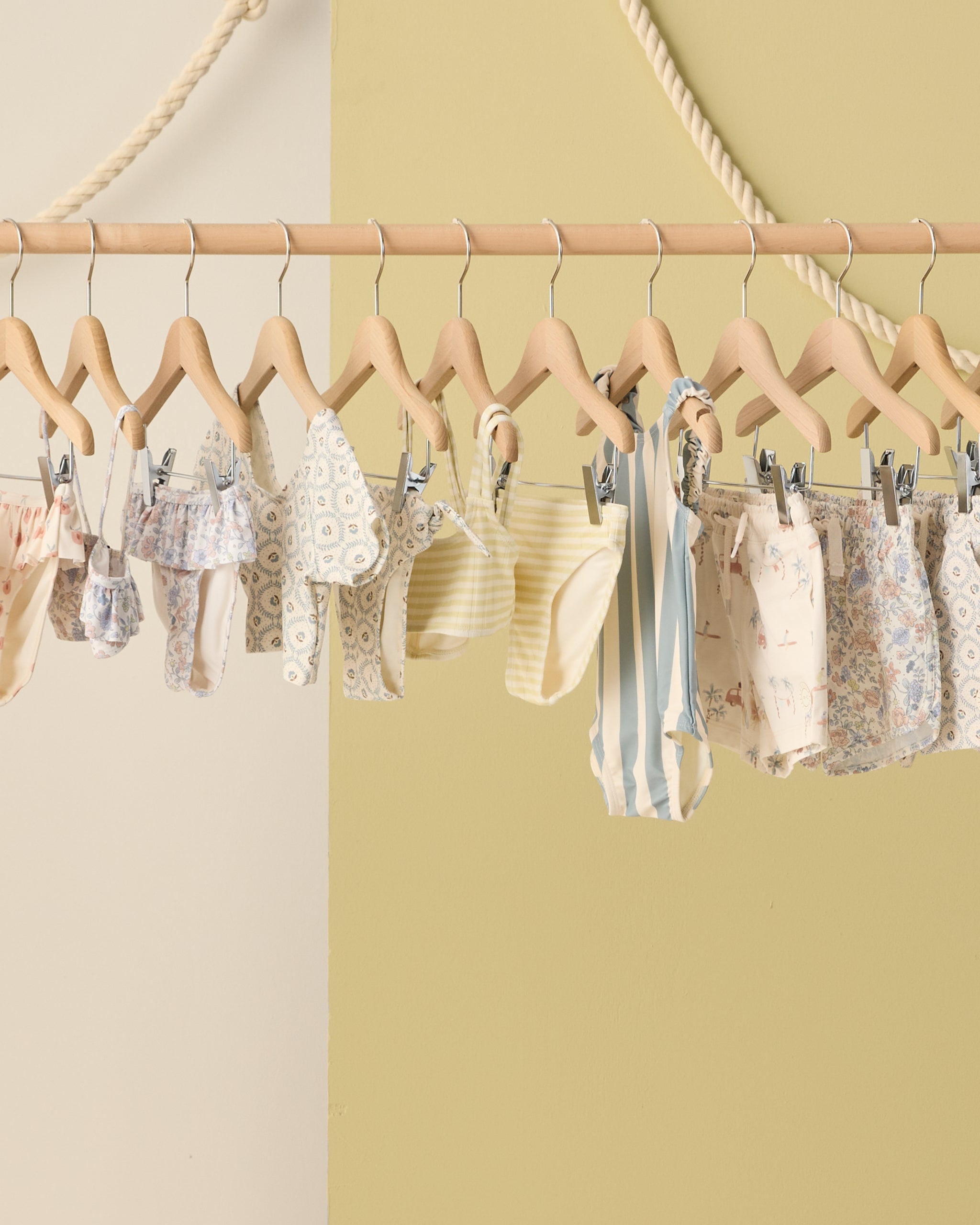 Cropped Rashguard Set Green Fleur - Rylee + Cru | Kids Clothes | Trendy Baby Clothes | Modern Infant Outfits |