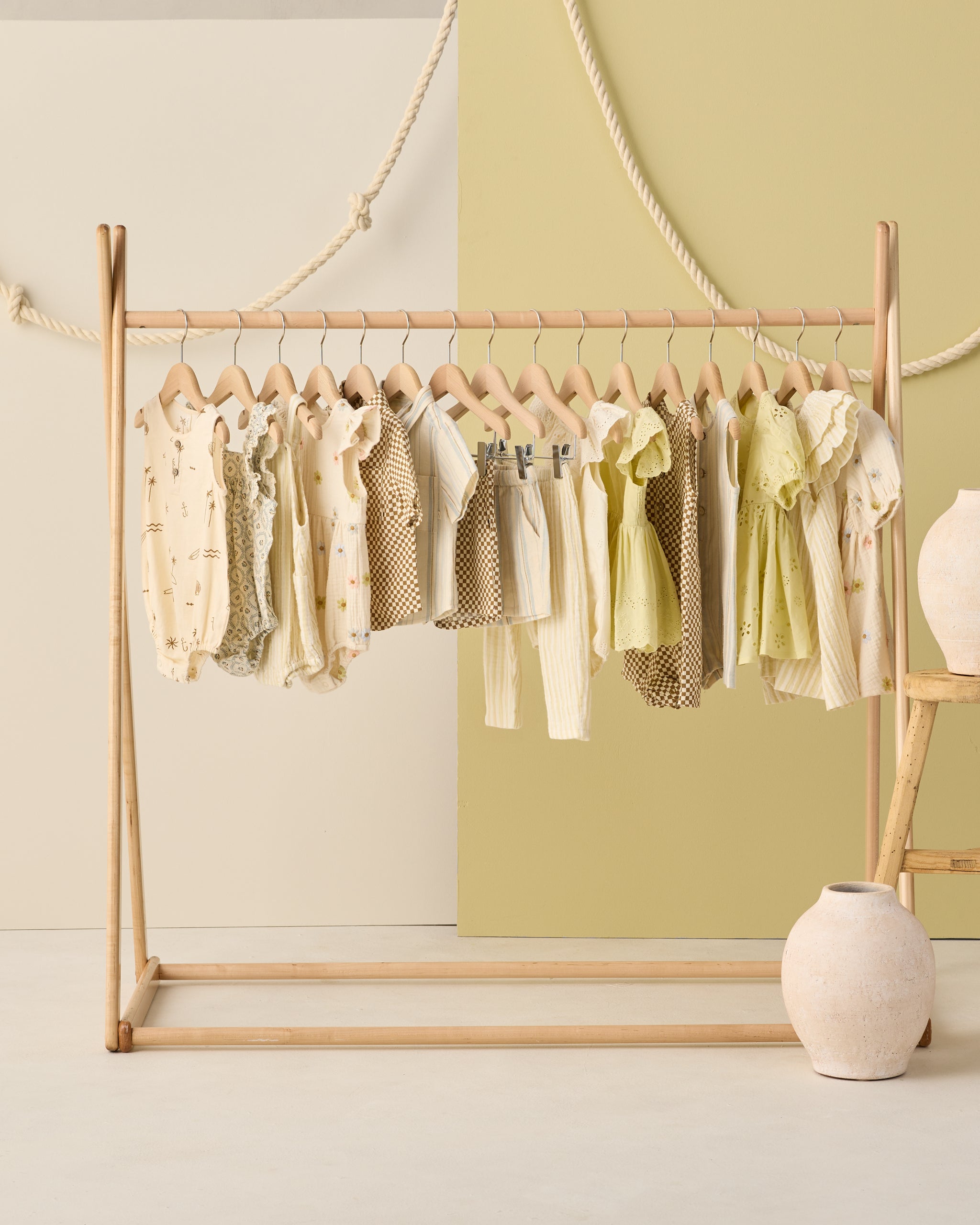 Lou Romper Citron Stripe - Rylee + Cru | Kids Clothes | Trendy Baby Clothes | Modern Infant Outfits |