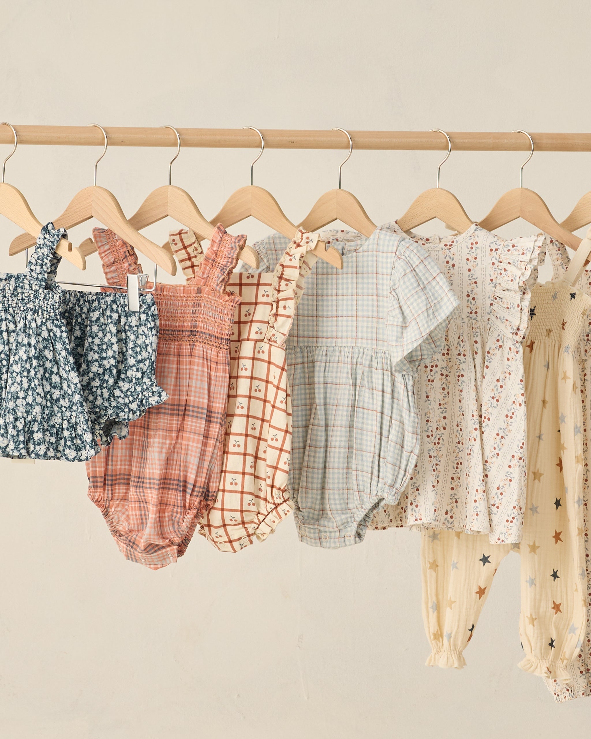 Chiara Romper Cherry Check - Rylee + Cru | Kids Clothes | Trendy Baby Clothes | Modern Infant Outfits |