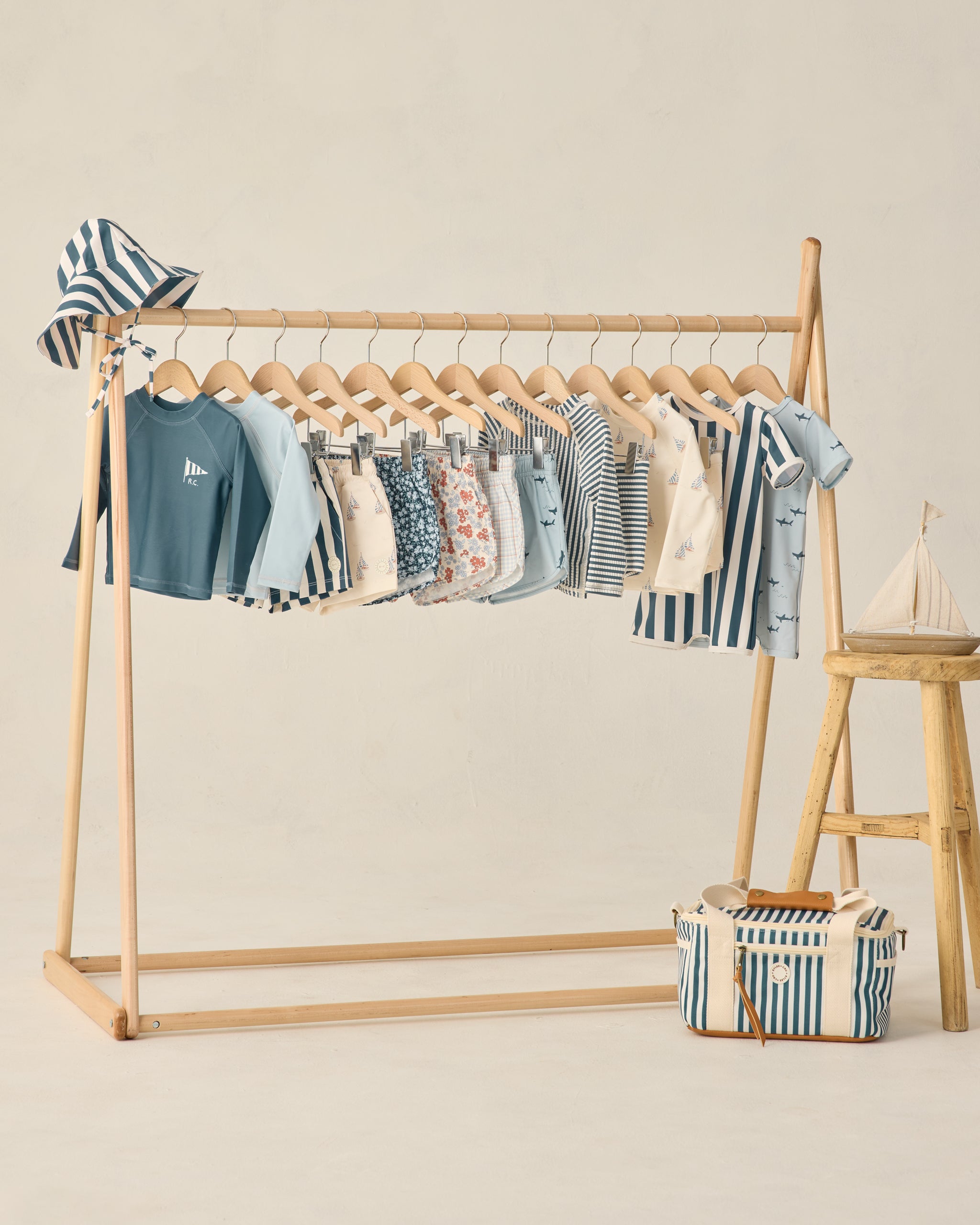 Shorty One-Piece Navy Stripe - Rylee + Cru | Kids Clothes | Trendy Baby Clothes | Modern Infant Outfits |