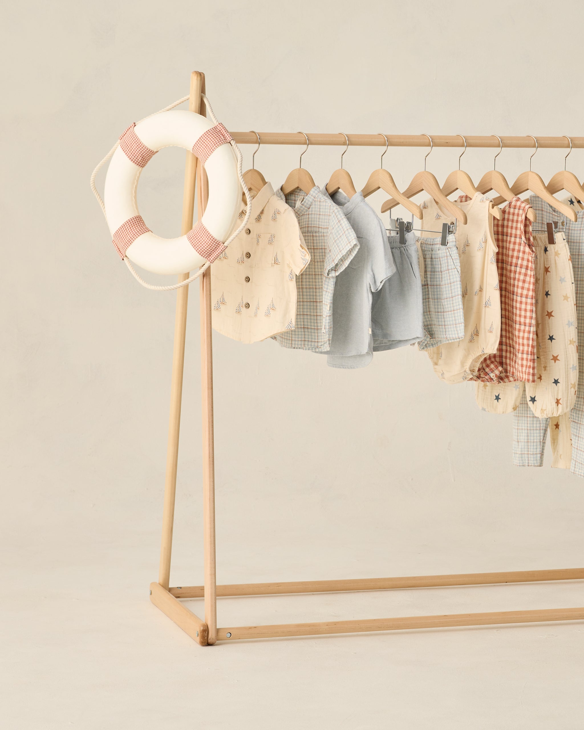 Collared Short Sleeve Shirt Sail - Rylee + Cru | Kids Clothes | Trendy Baby Clothes | Modern Infant Outfits |