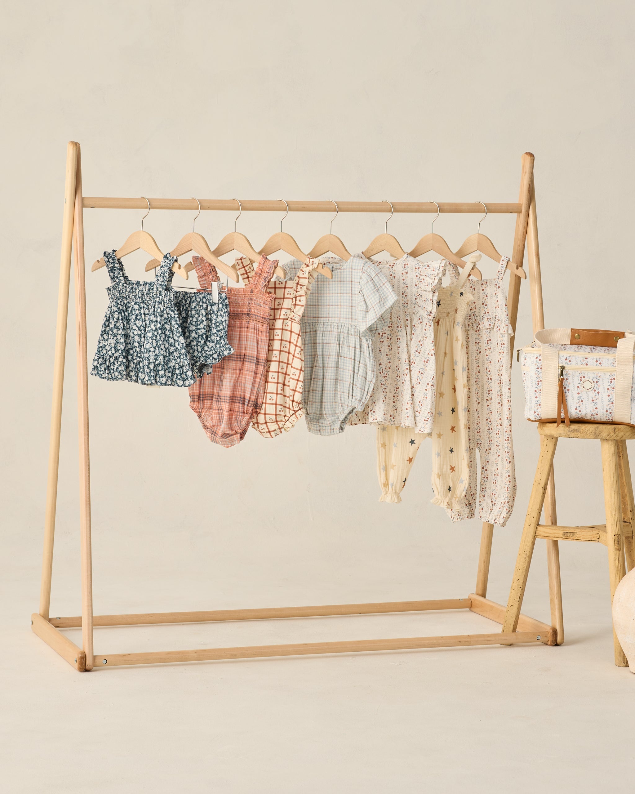 Chiara Romper Cherry Check - Rylee + Cru | Kids Clothes | Trendy Baby Clothes | Modern Infant Outfits |