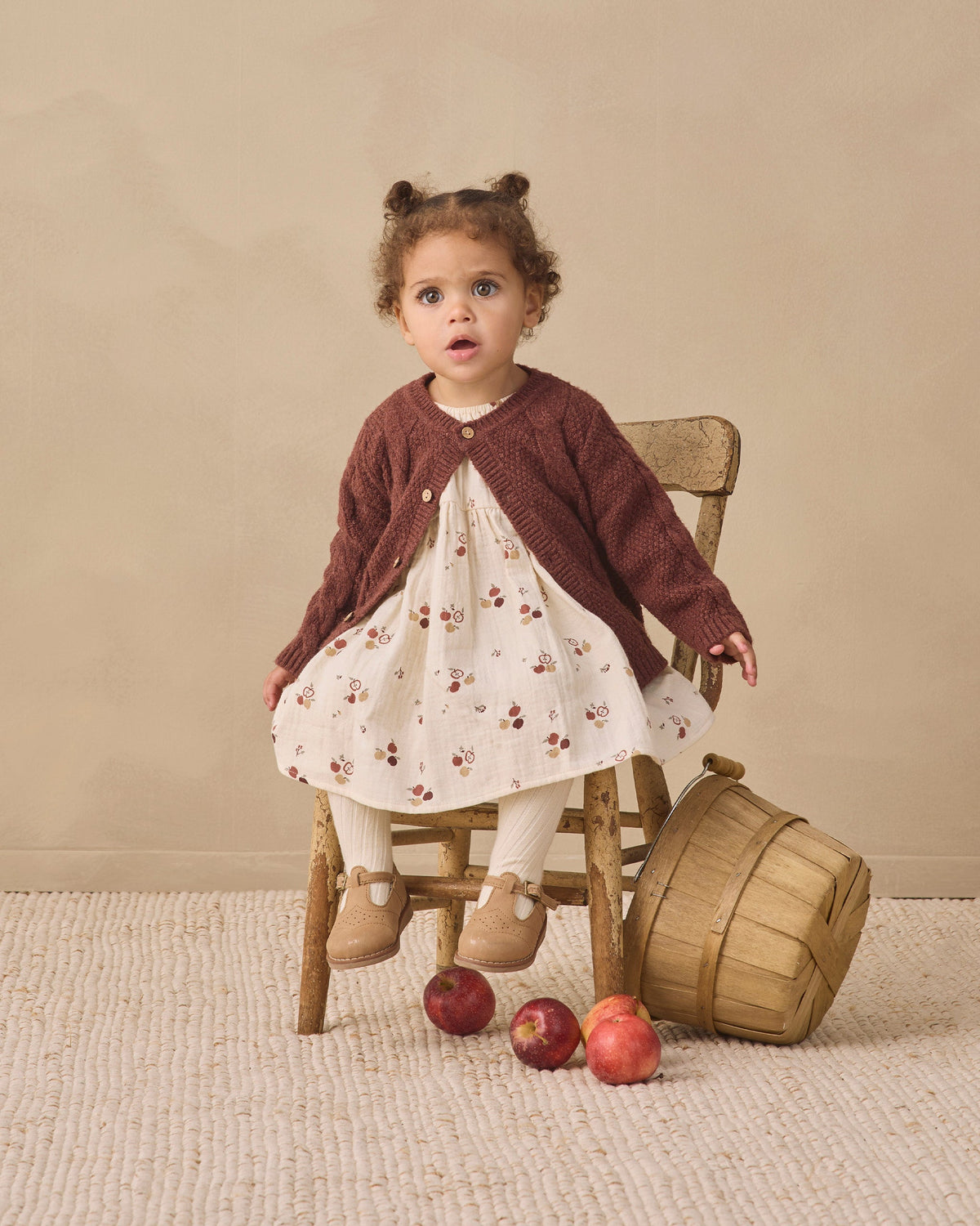 Bella Dress Apples - Rylee + Cru | Kids Clothes | Trendy Baby Clothes | Modern Infant Outfits |