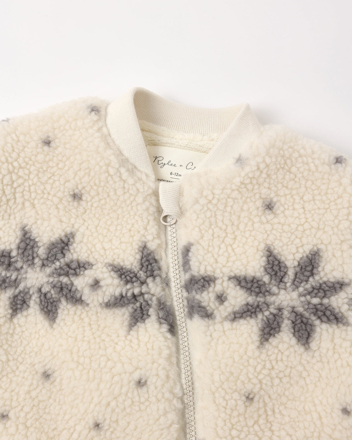 Shearling Baby Jumpsuit Natural Fair Isle - Rylee + Cru | Kids Clothes | Trendy Baby Clothes | Modern Infant Outfits |
