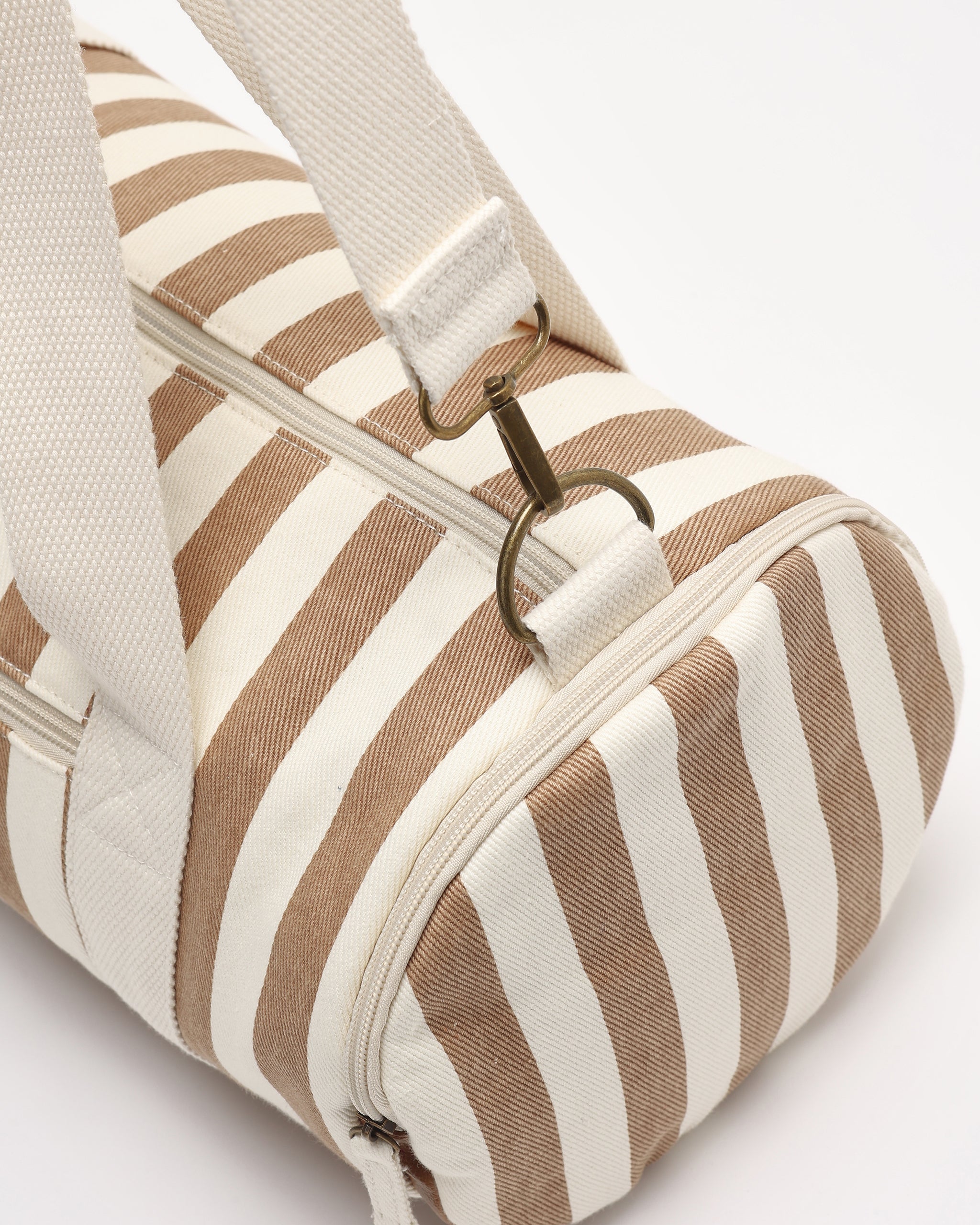 Duffle Bag Fawn Pinstripe - Rylee + Cru | Kids Clothes | Trendy Baby Clothes | Modern Infant Outfits |