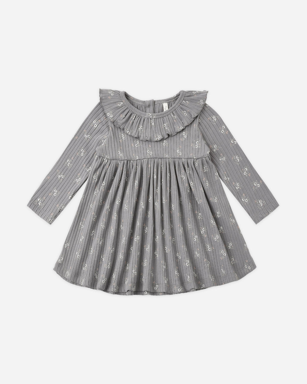 Ruffle Collar Dress Slate Bloom - Rylee + Cru | Kids Clothes | Trendy Baby Clothes | Modern Infant Outfits |