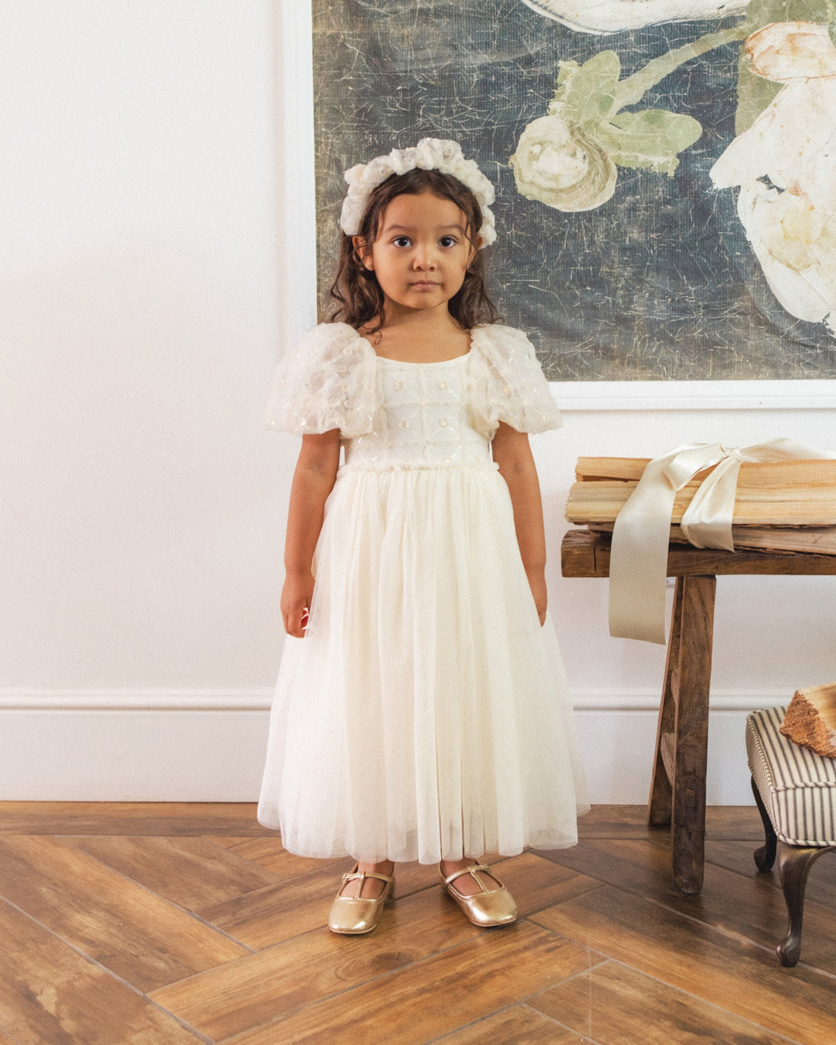 Gathered Headband Ivory