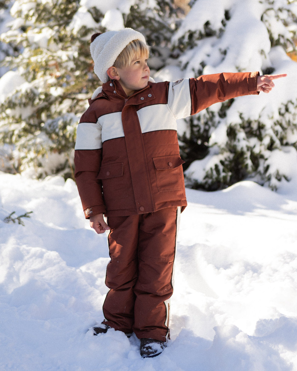 Snow Bib Brick - Rylee + Cru | Kids Clothes | Trendy Baby Clothes | Modern Infant Outfits |