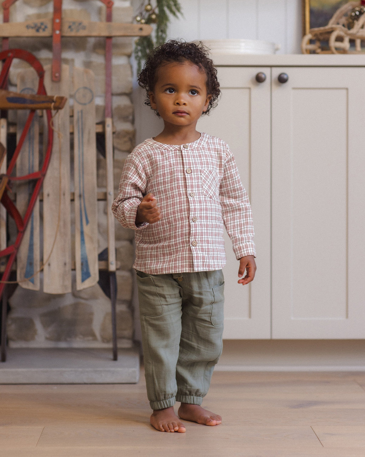 Milo Shirt Christmas Plaid - Rylee + Cru | Kids Clothes | Trendy Baby Clothes | Modern Infant Outfits |